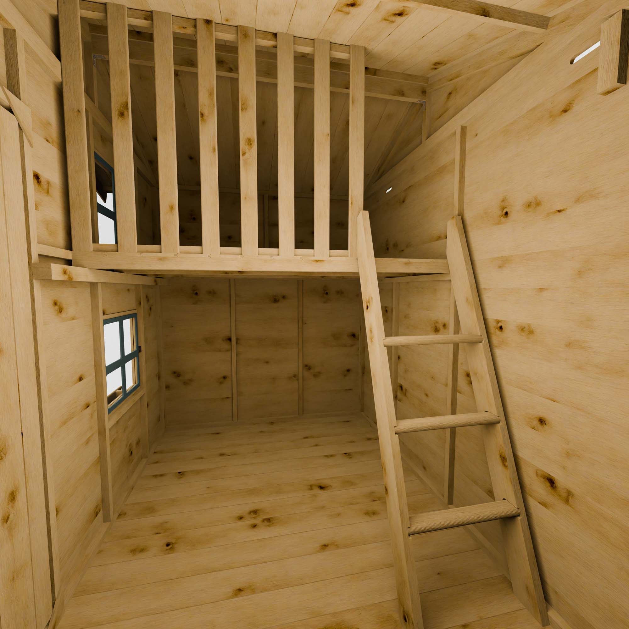 7 x 5 Snowdrop Wooden Playhouse with Loft