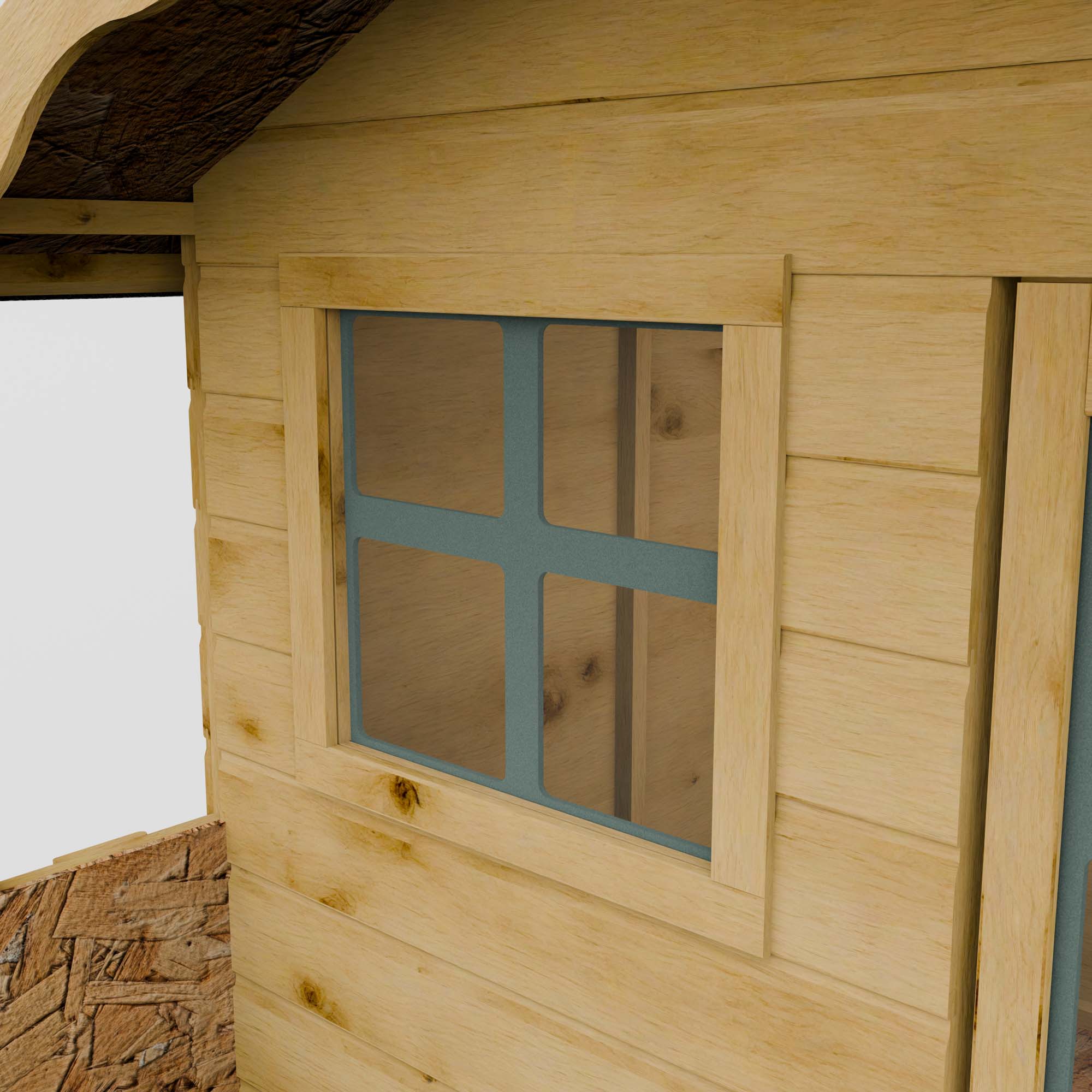 Poppy Tower Wooden Playhouse with Slide