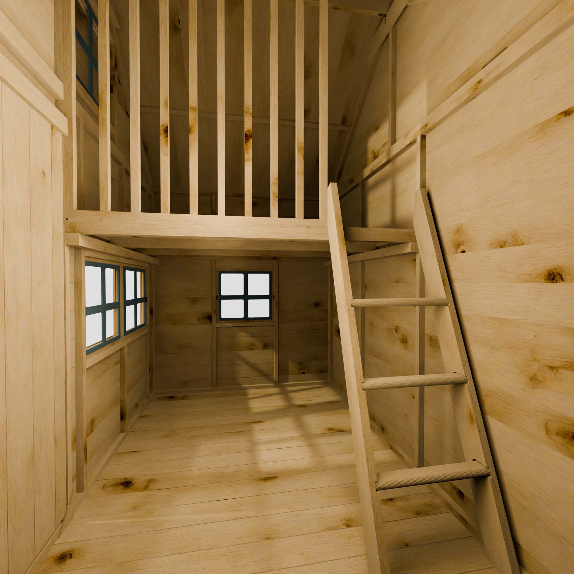 7 x 5 Double Storey Swiss Cottage Playhouse