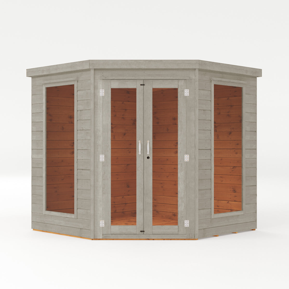 Refurbished Driftwood 7 x 7 Premier Corner Summerhouse