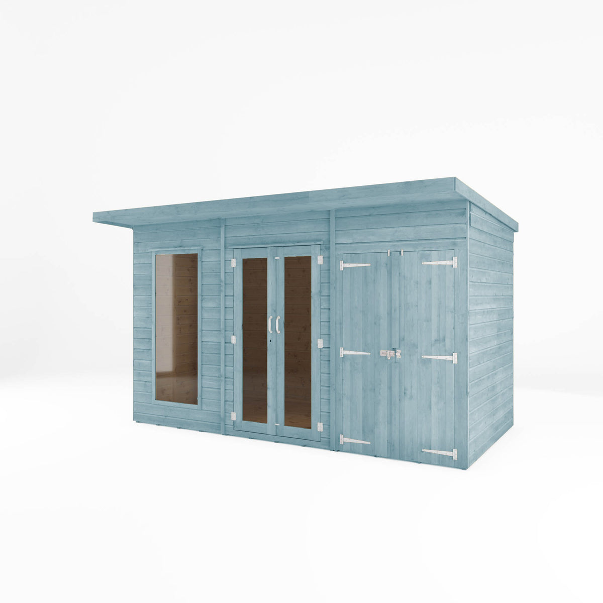 Refurbished Lakeside 12 x 6 Maine Summerhouse with Right Side Shed