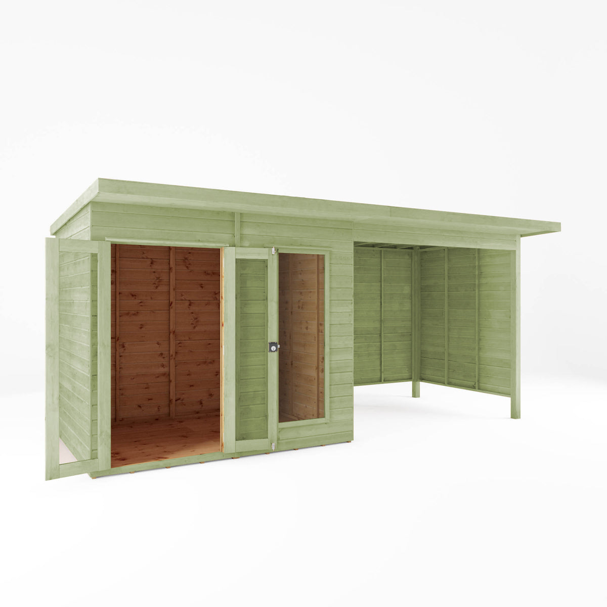 Refurbished Olive Tree 16 x 6 Maine Summerhouse with Patio Area