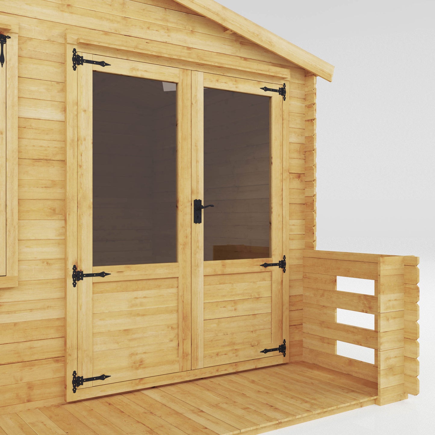 3.3m x 3.4m Log Cabin with Veranda