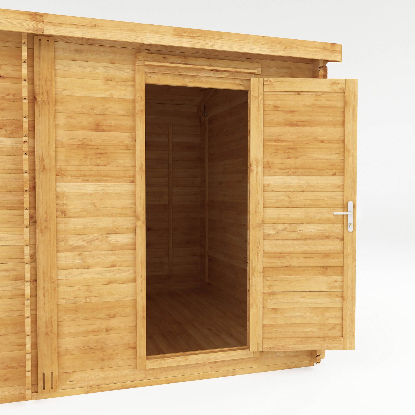 The Goldcrest 5m x 3m Log Cabin with Side Shed