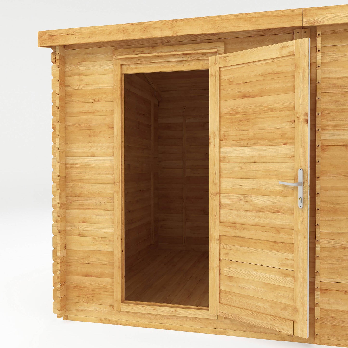 The Goldcrest 5m x 3m Log Cabin with Side Shed