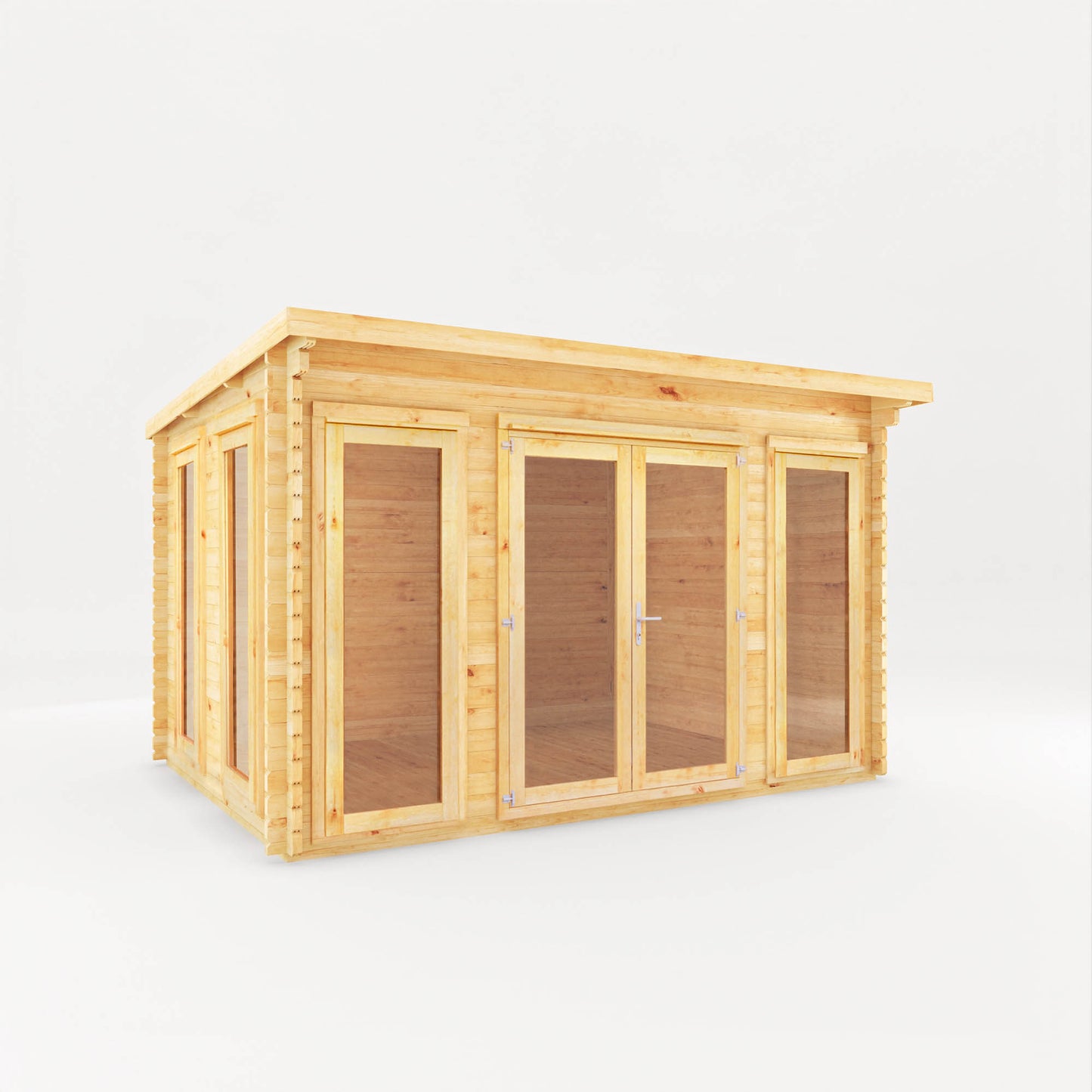 The 4m x 3m Wren Pent Log Cabin