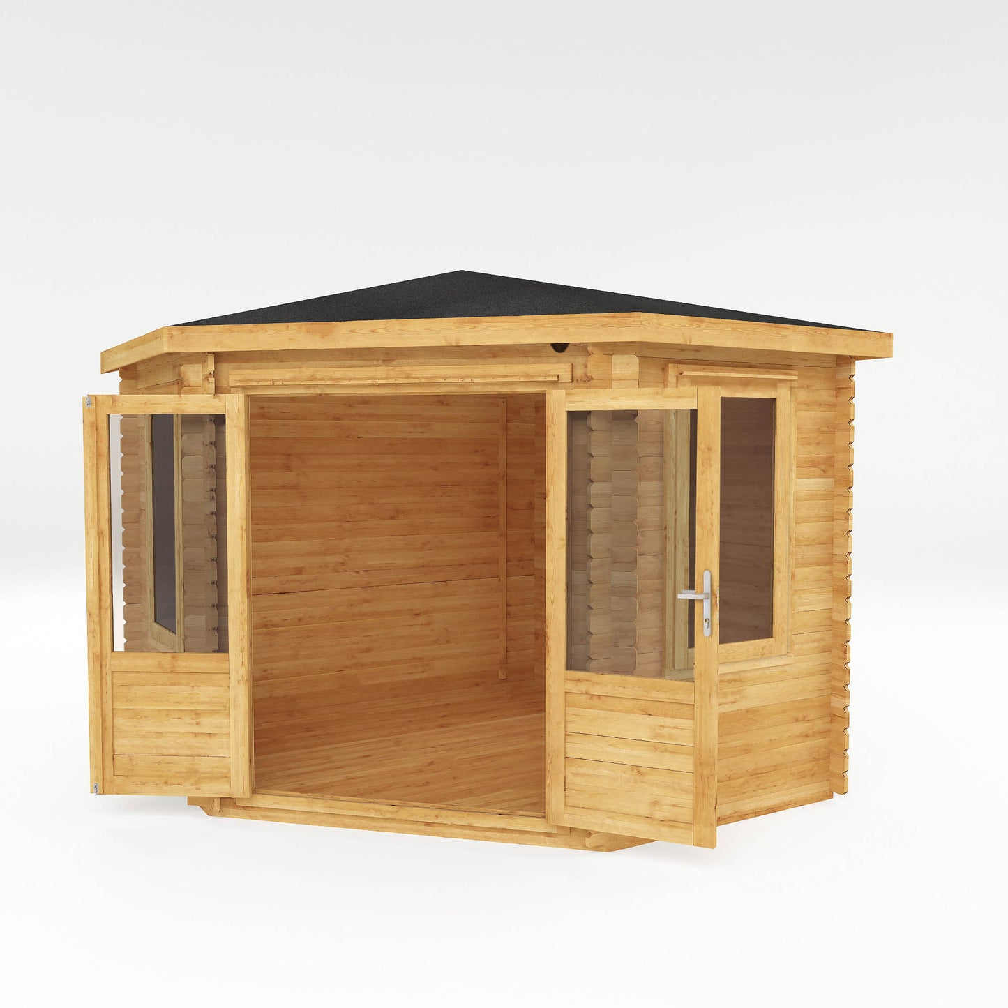 The Goldcrest 3m x 3m Corner Log Cabin