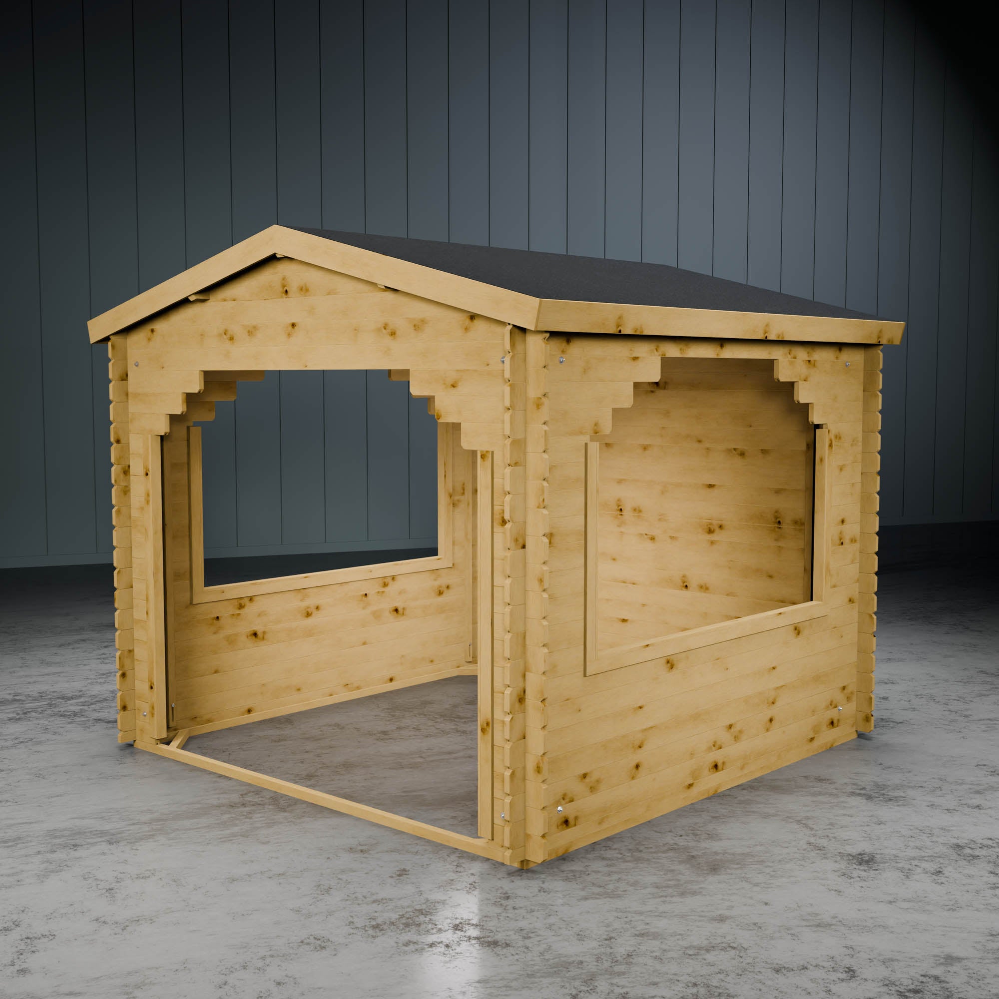 3m x 3m Log Cabin Gazebo - 28mm