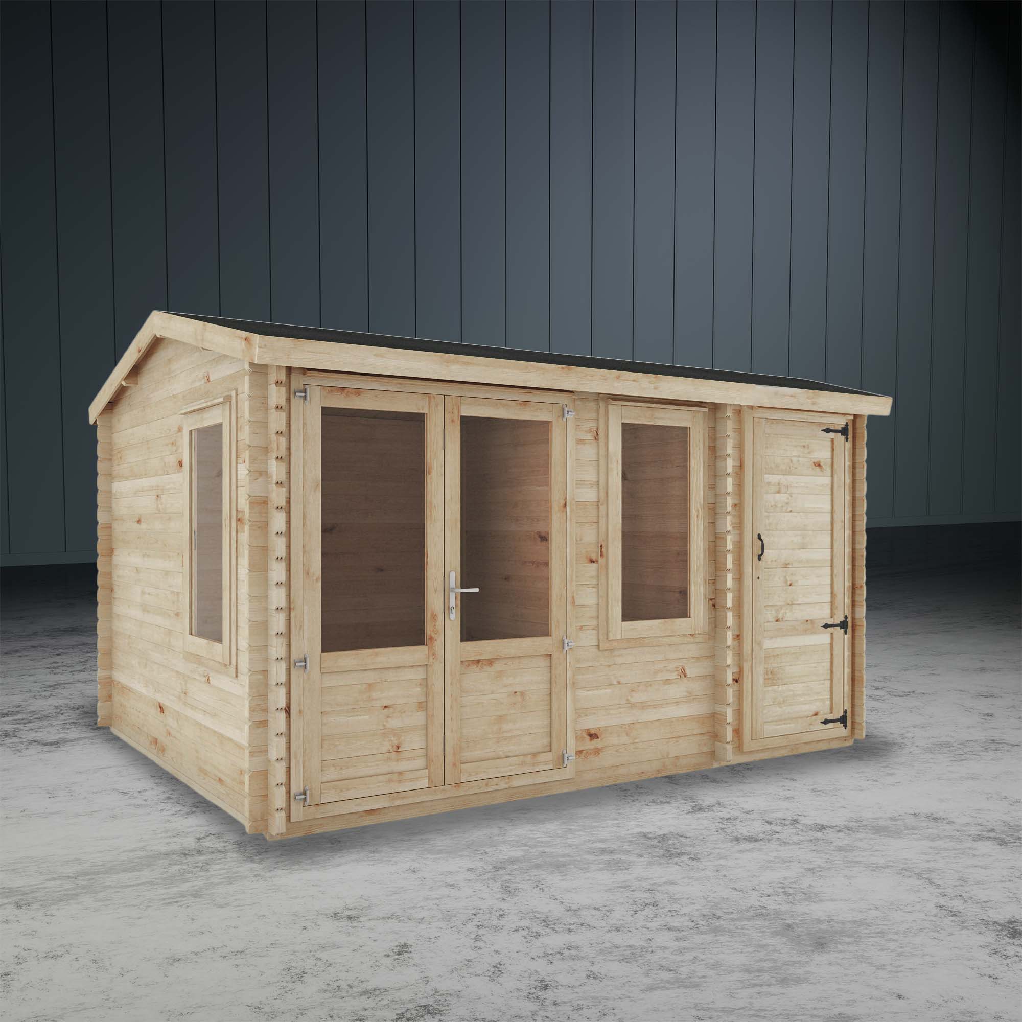 The Robin Log Cabin with Side Shed