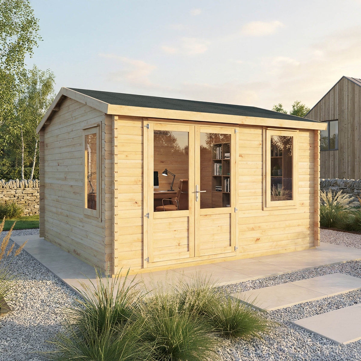 Log Cabins with UPVC