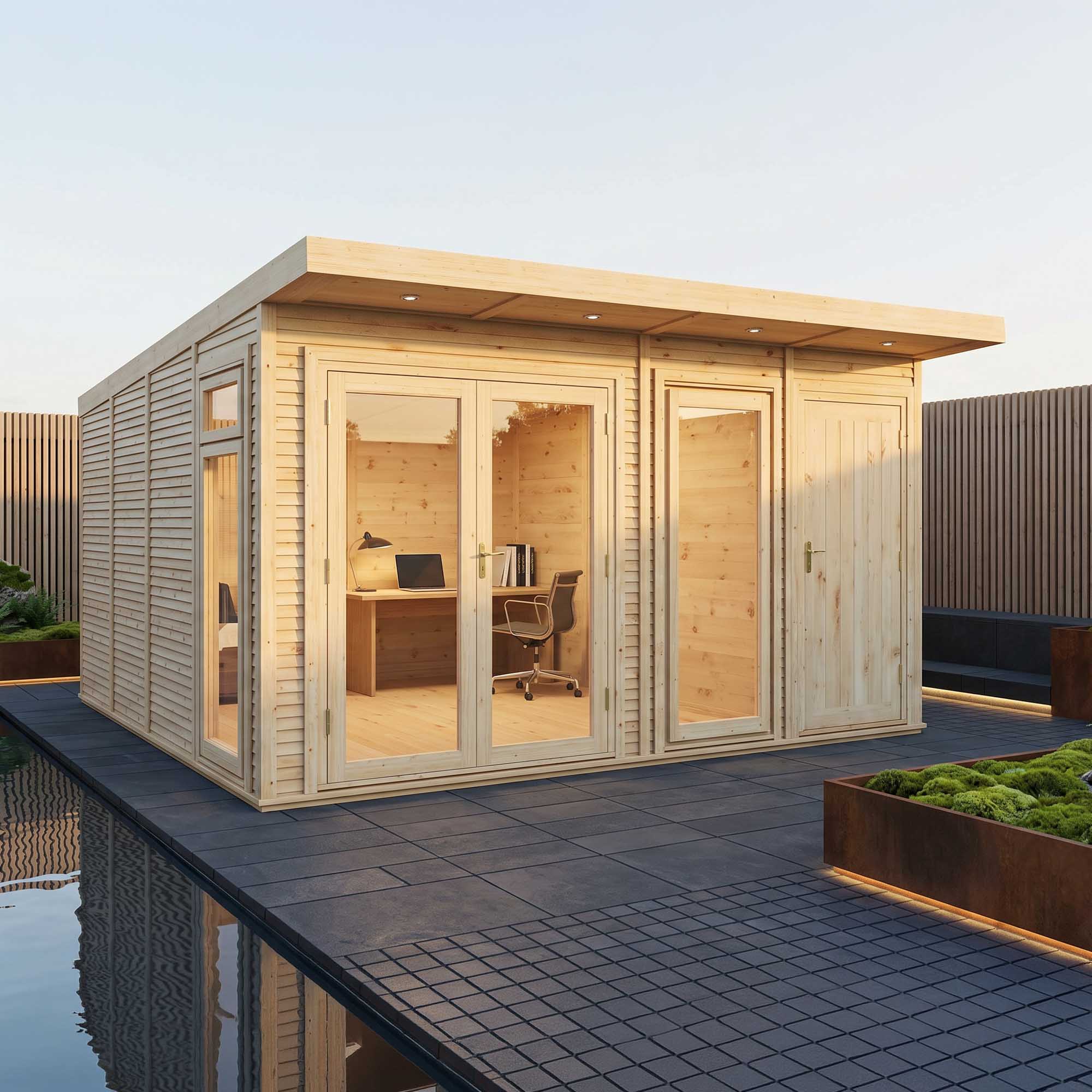 The Classic Insulated Garden Room with Side Shed