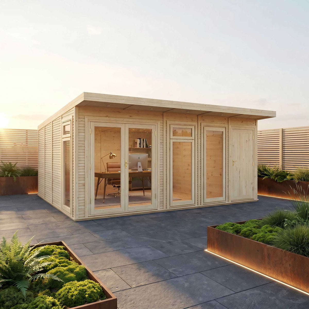 The Classic Insulated Garden Room with Side Shed