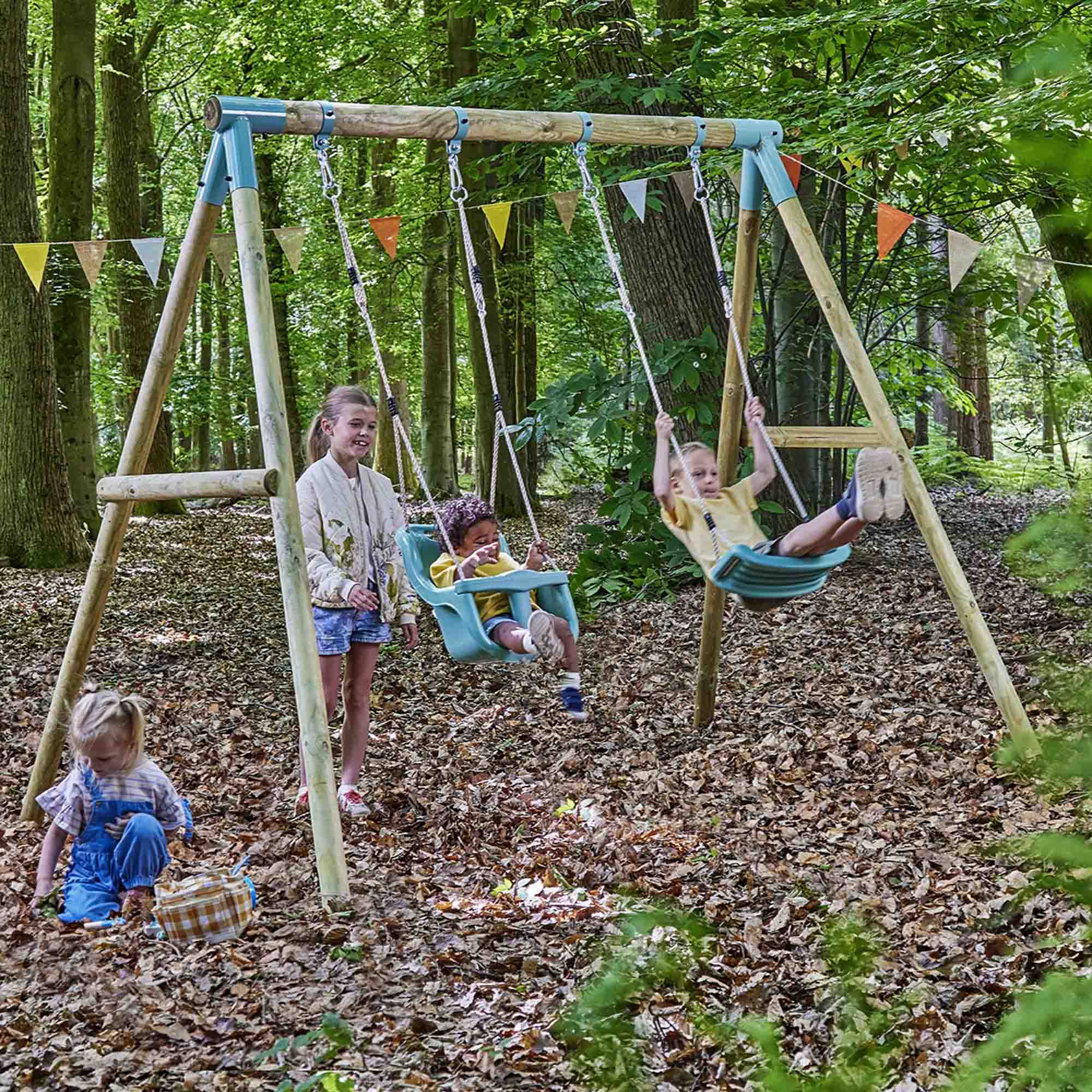 Double Swing Set with Baby Swing - Wildwood II