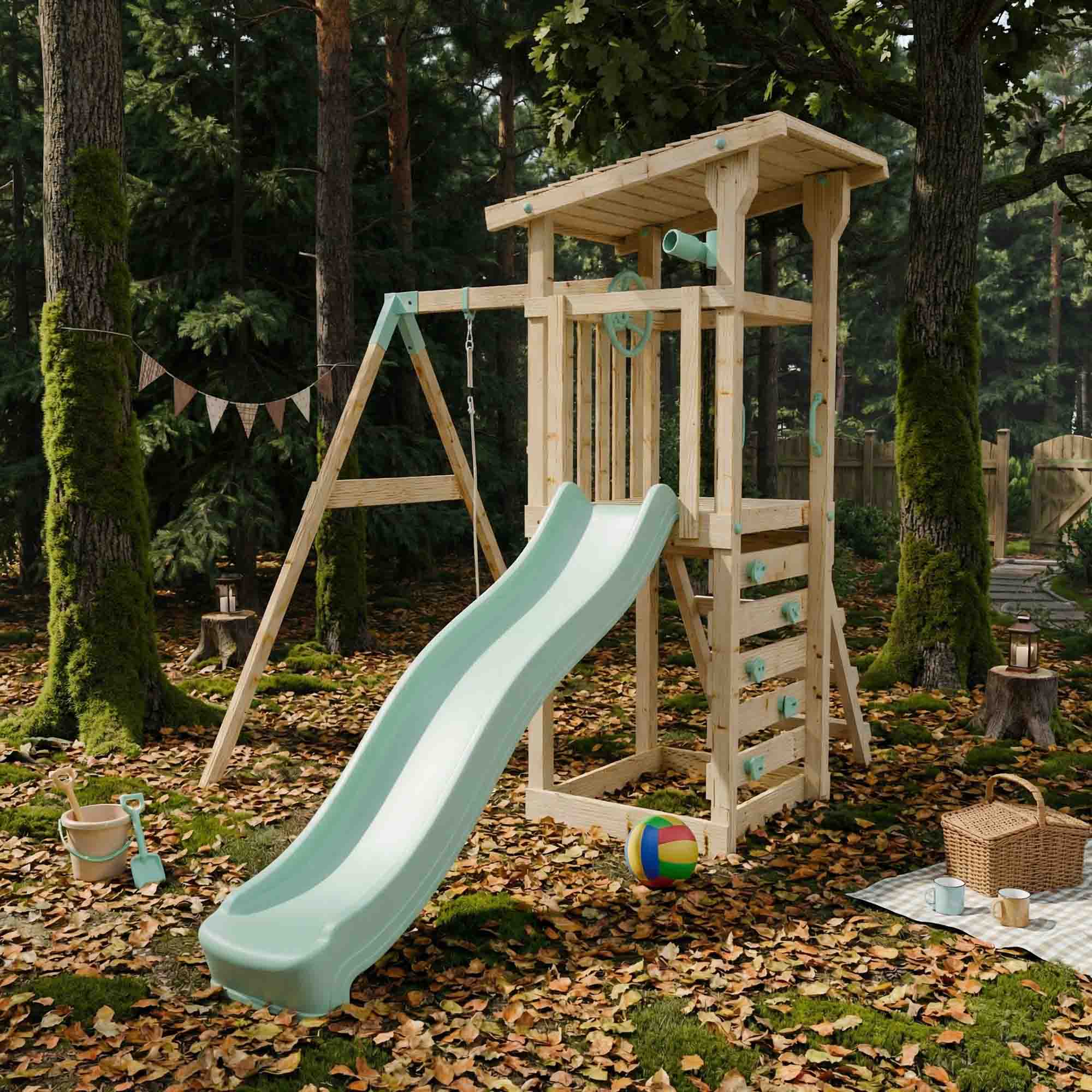 Climbing Frame With Single Swing - Willow Way I