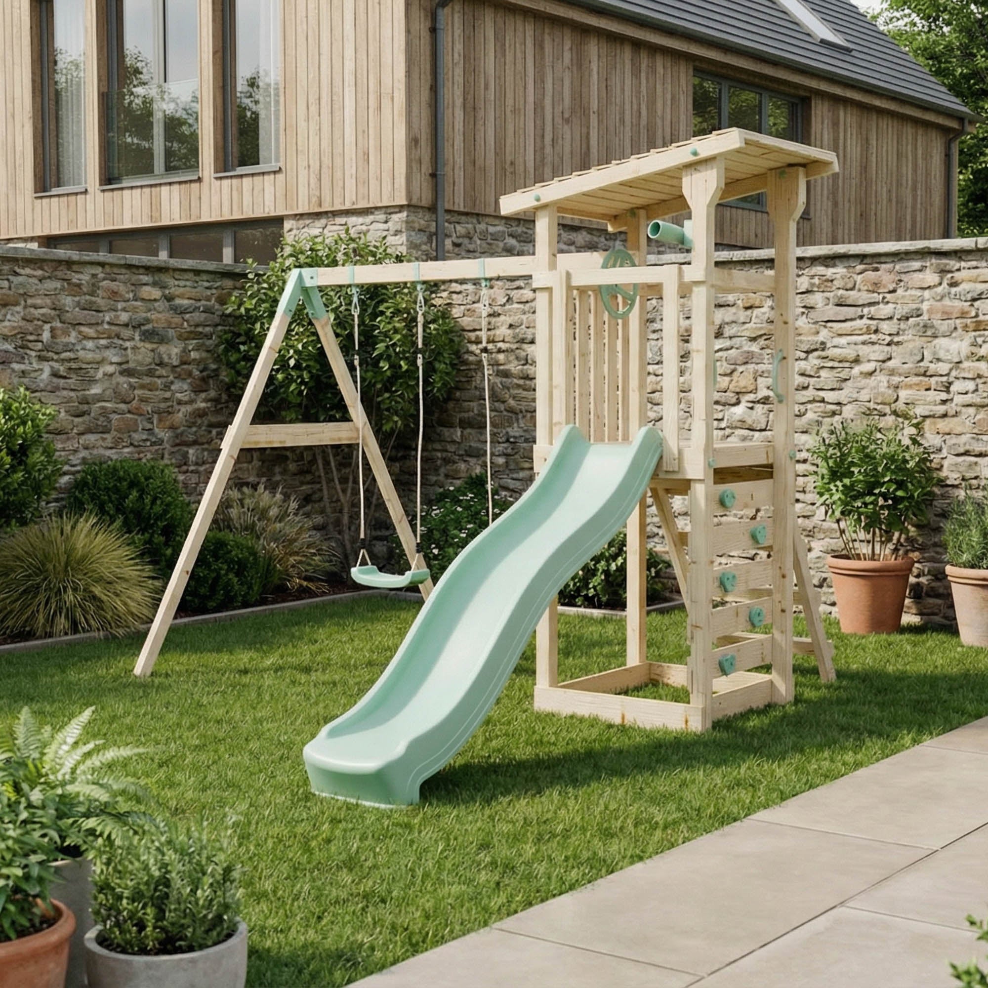 Climbing Frame With Double Swing - Willow Way III