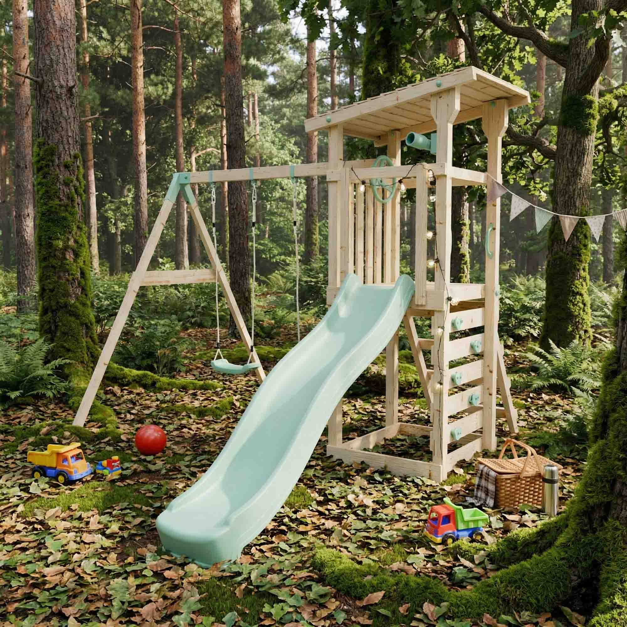 Climbing Frame With Double Swing - Willow Way III