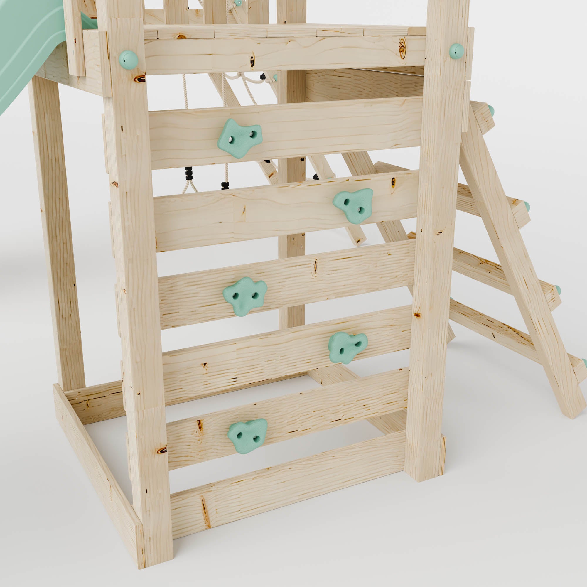 Climbing Frame With Single Swing - Ivory Retreat I