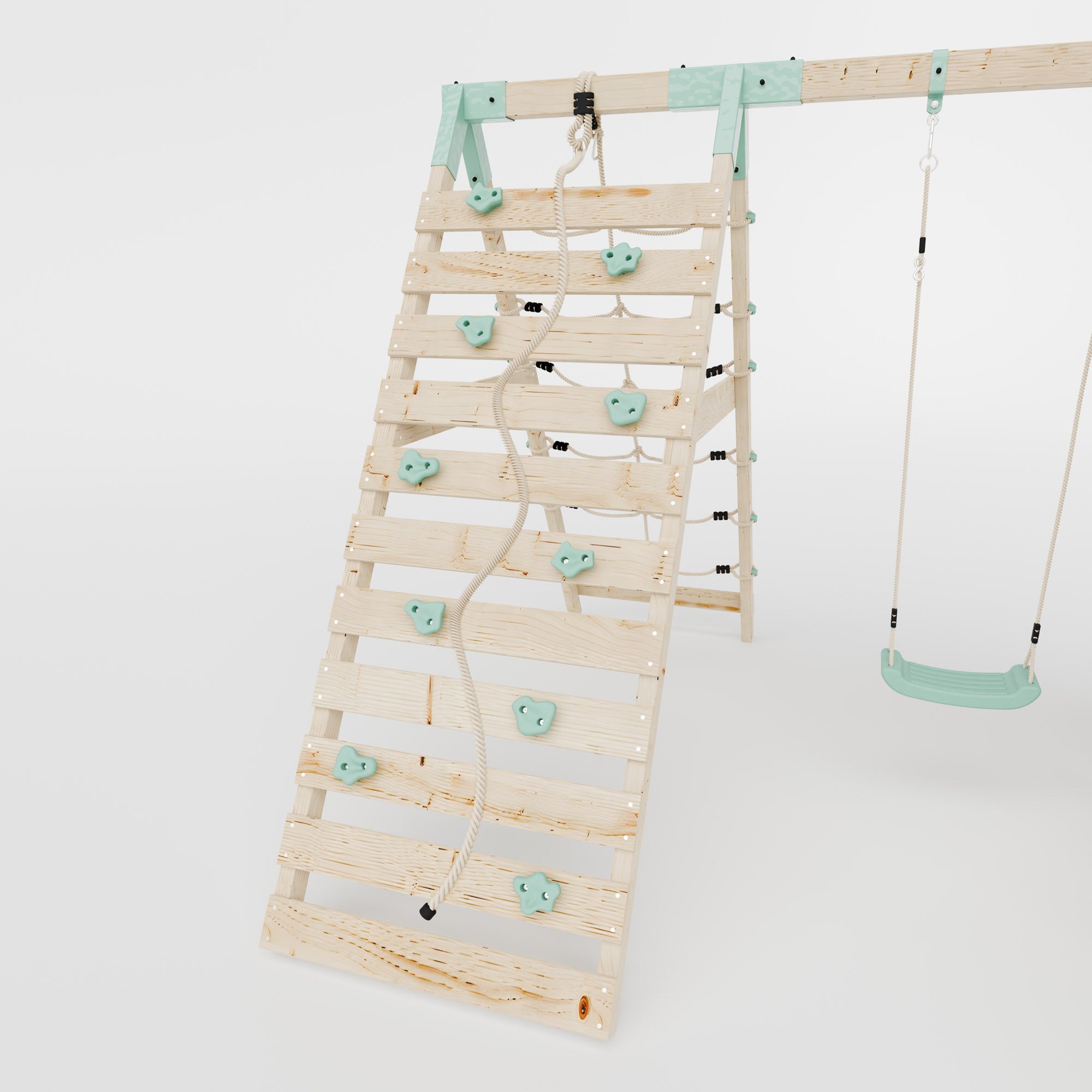 Climbing Frame With Single Swing - Ivory Retreat I