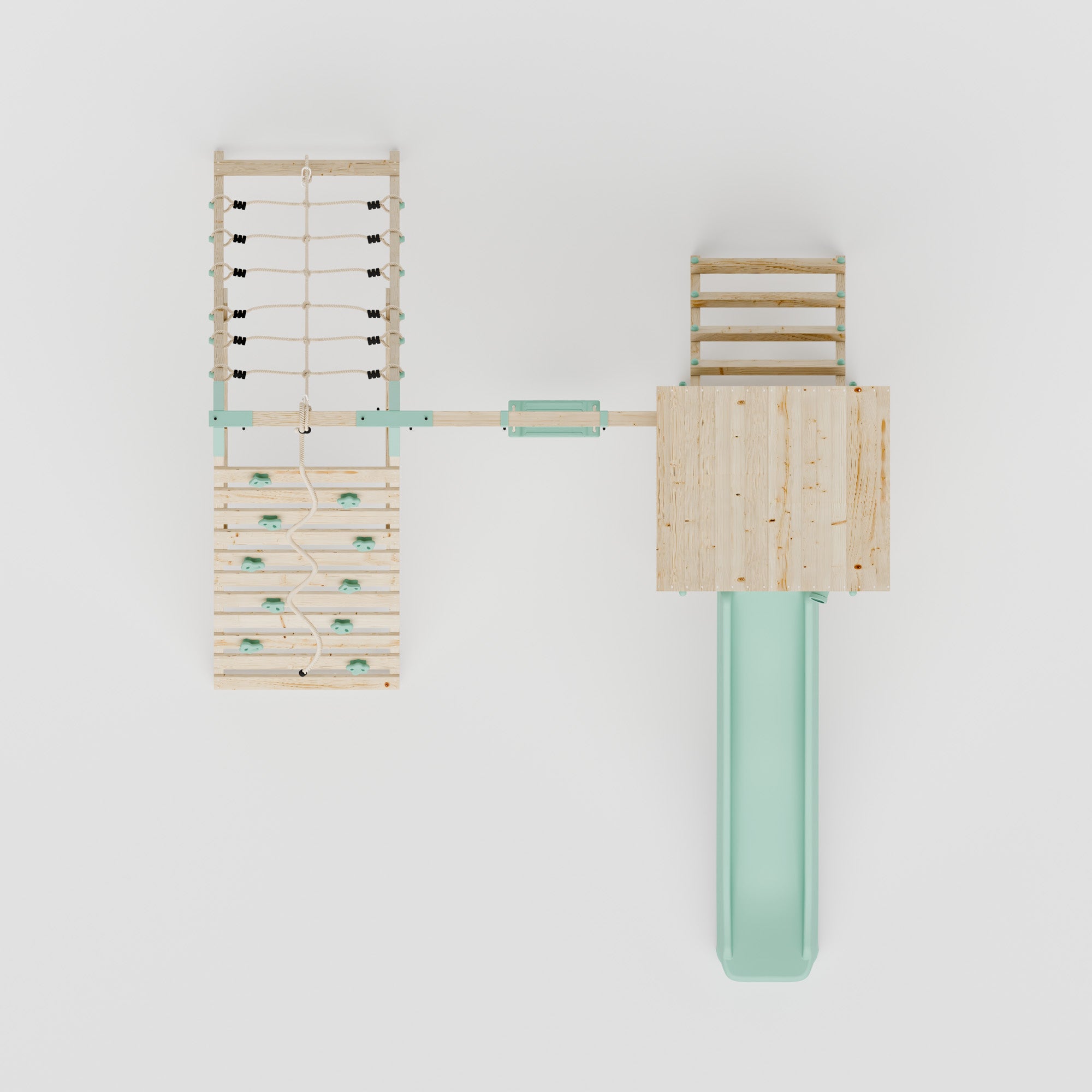 Climbing Frame With Single Swing - Ivory Retreat I