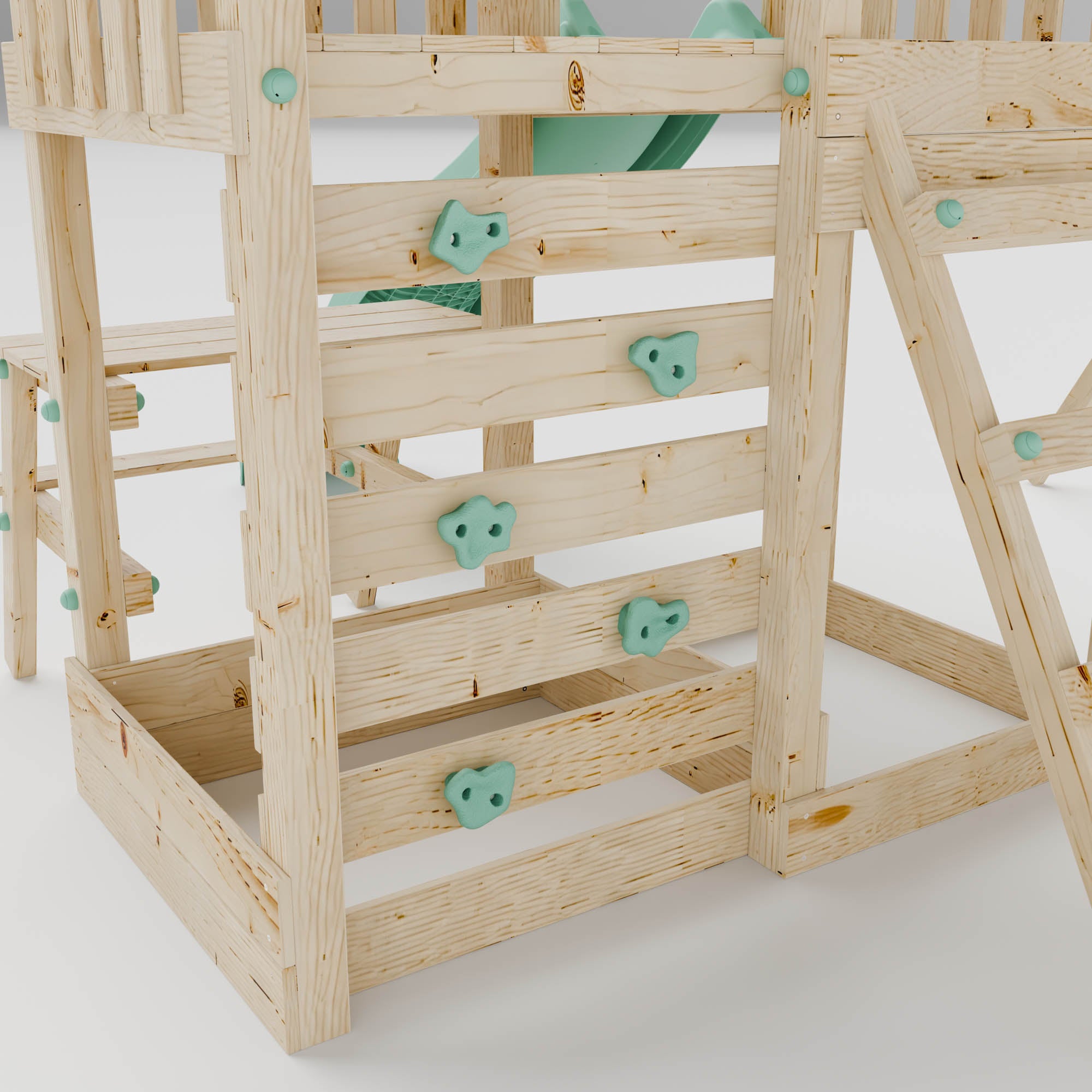 Extended Climbing Frame With Single Swing & Picnic Table - Fernshade Retreat I