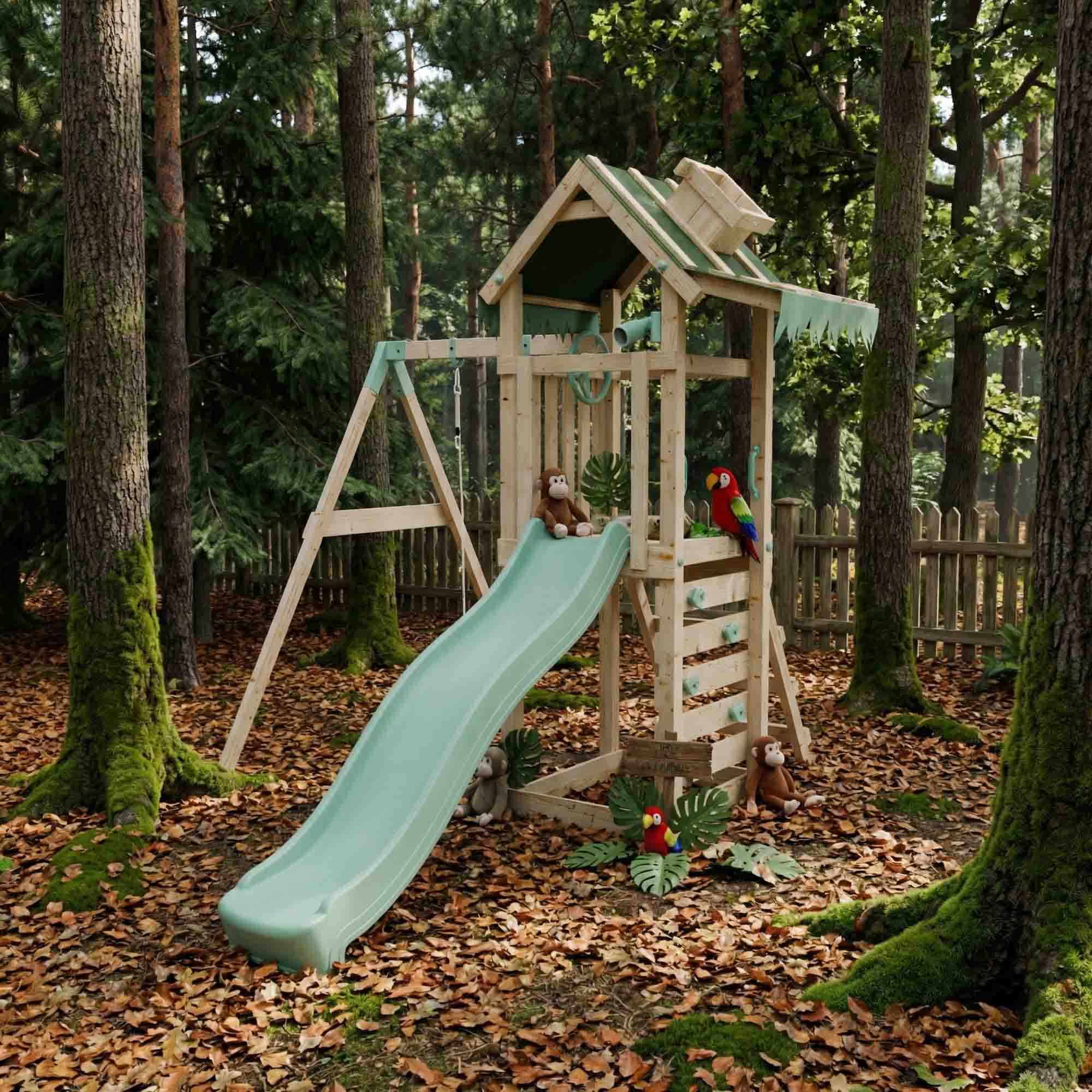 Climbing Frame With Single Swing - Eldertree Forest I