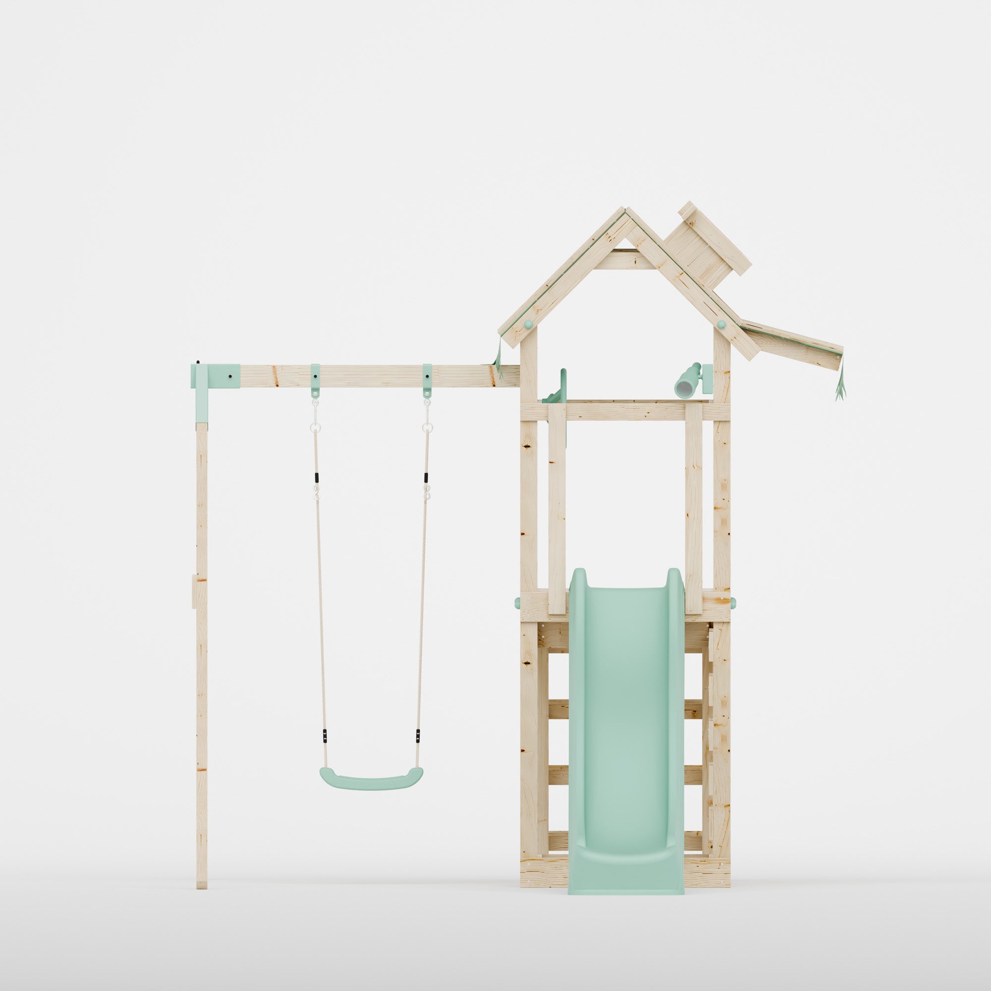 Climbing Frame With Single Swing - Eldertree Forest I