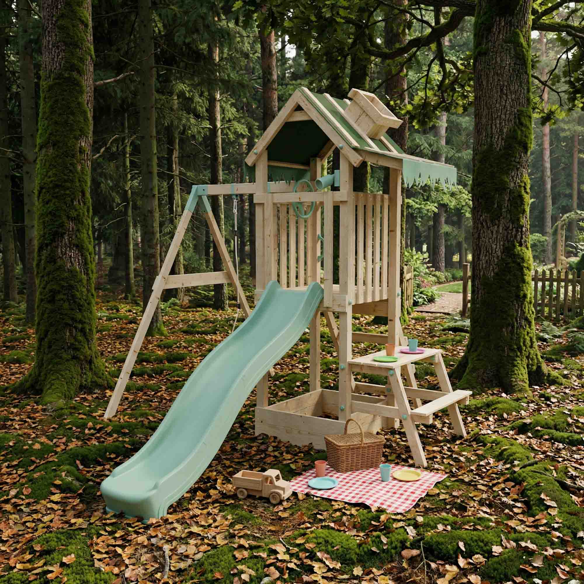 Climbing Frame With Single Swing - Wolfpine Woods II
