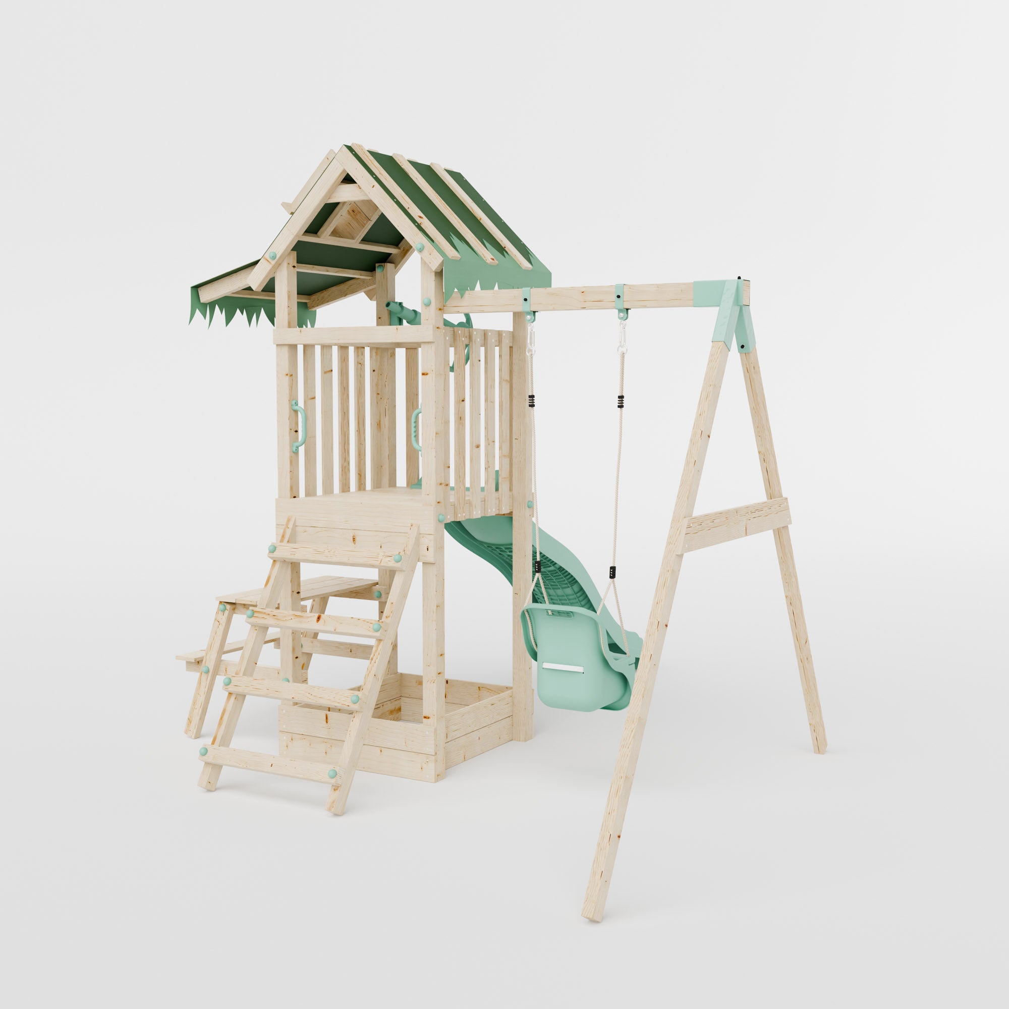 Climbing Frame With Single Swing - Wolfpine Woods II