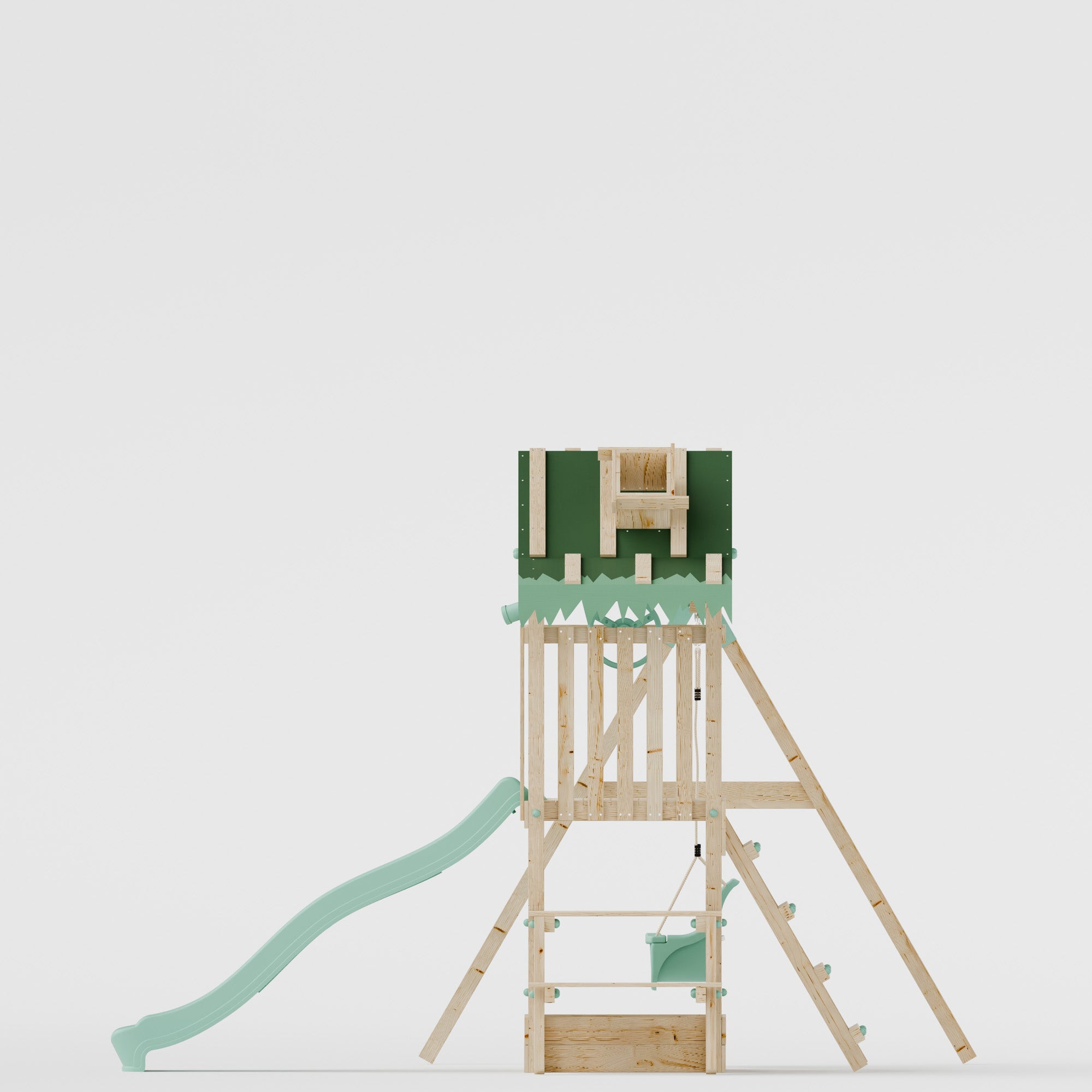 Climbing Frame With Single Swing - Wolfpine Woods II