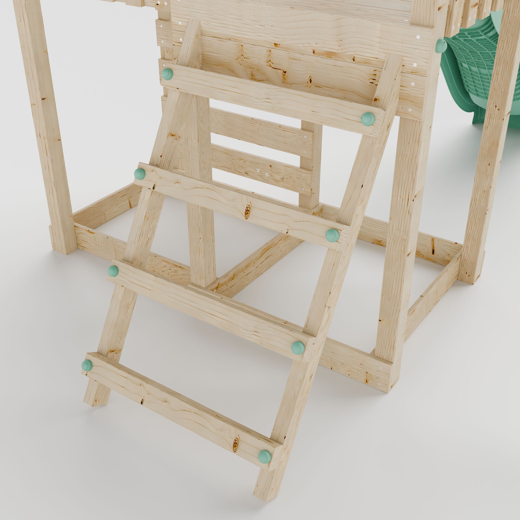 Extended Climbing Frame With Double Swing - Eldertree Forest VII