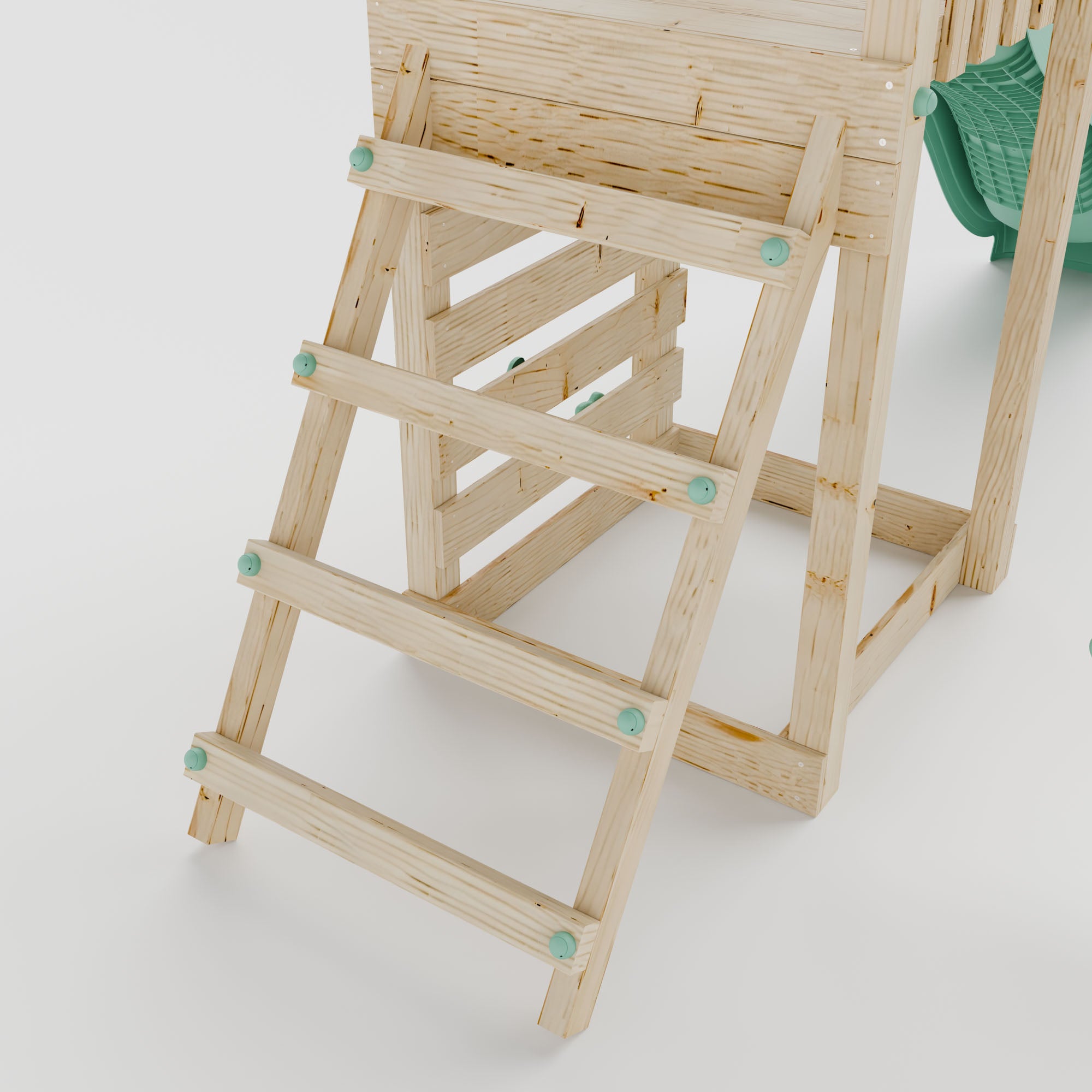 Climbing Frame With Single Swing & Climbing Wall - Willow Way V