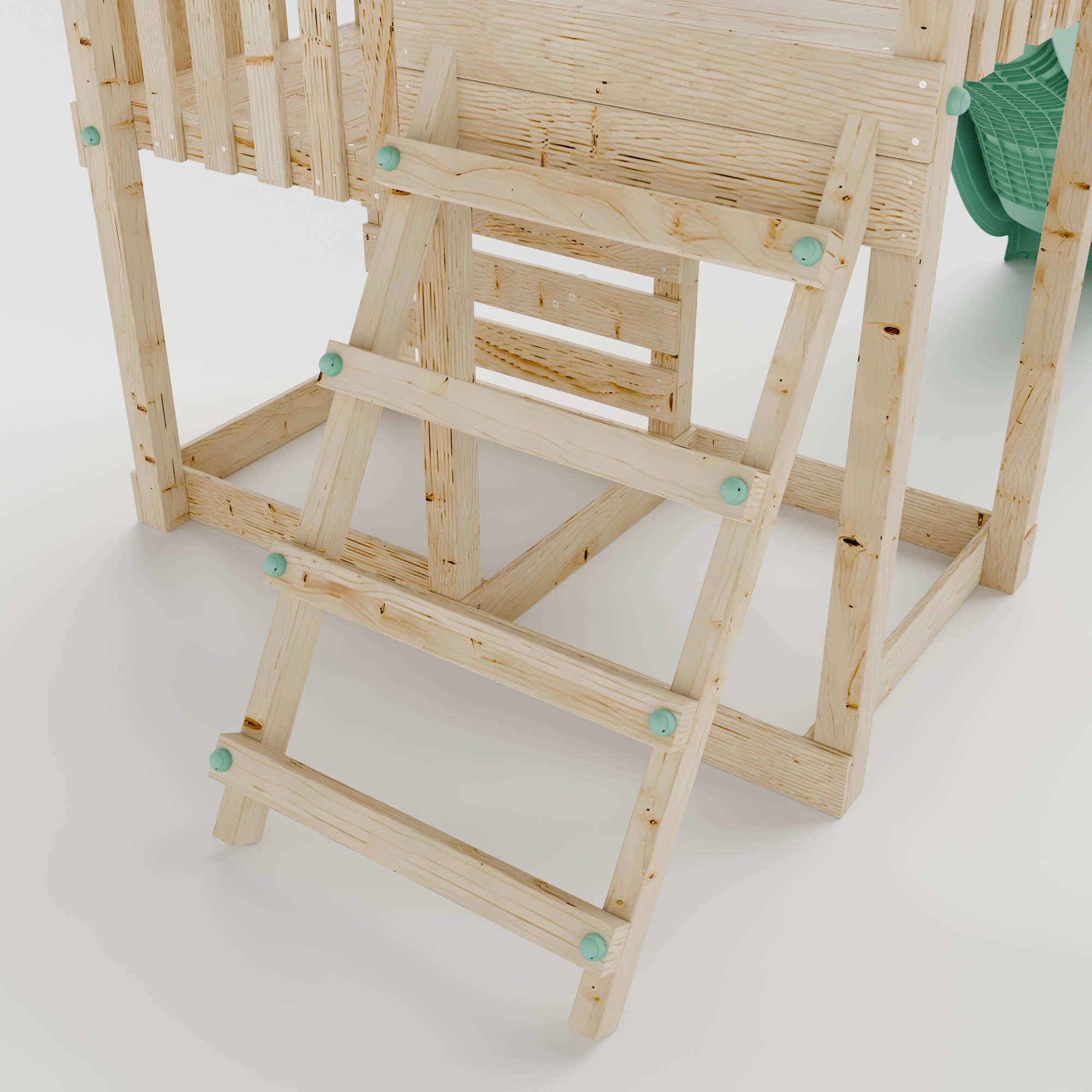 Climbing Frame With Step Up & Single Swing - Willow Way IV