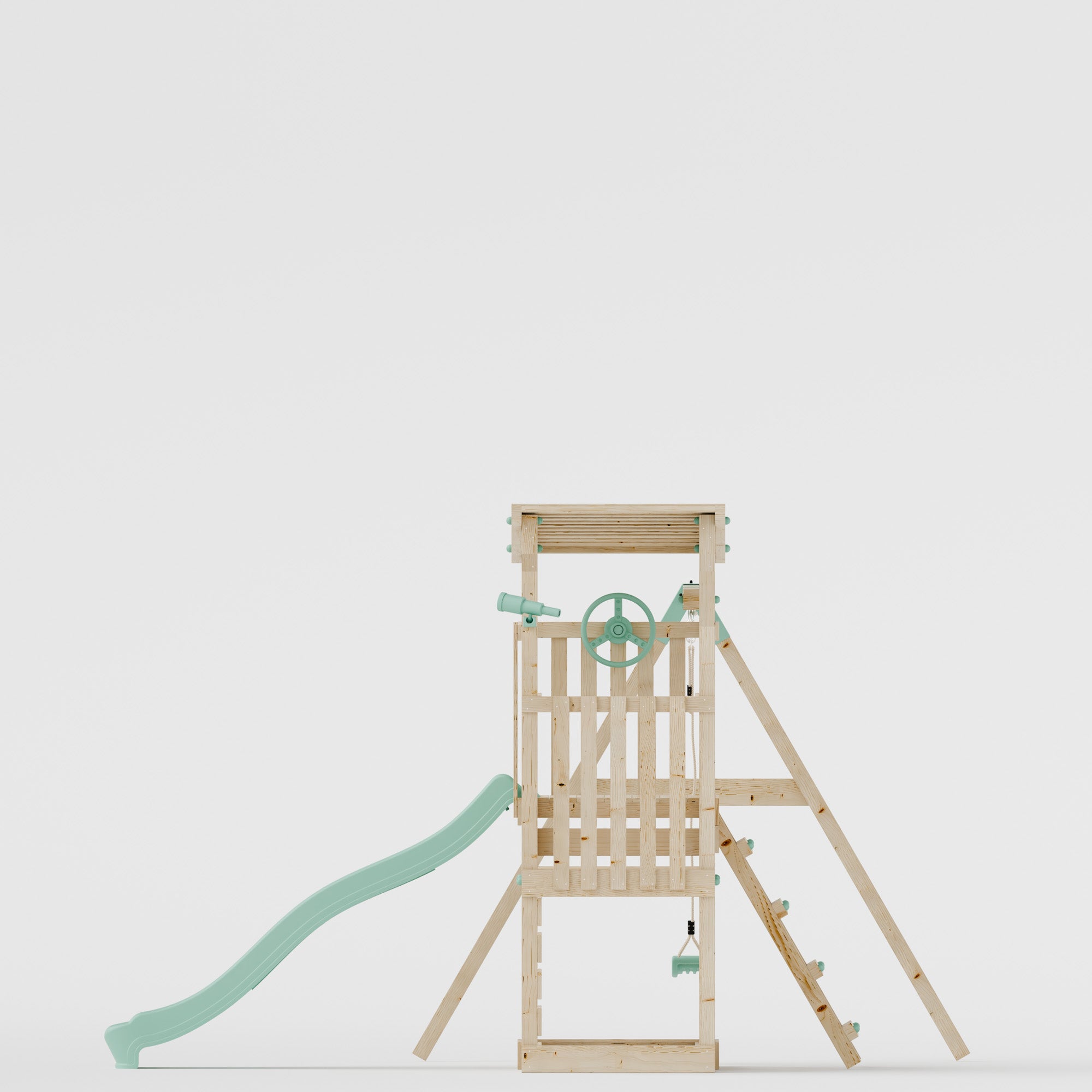 Climbing Frame With Step Up & Single Swing - Willow Way IV