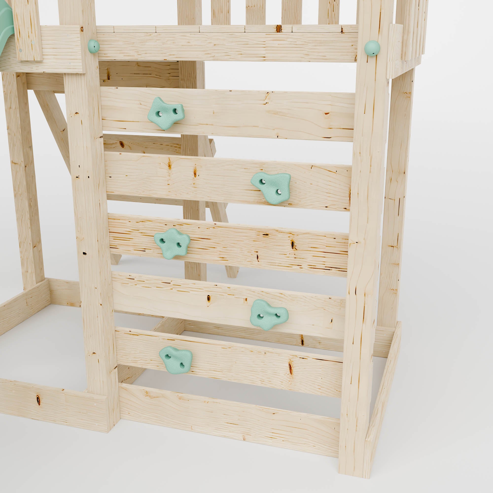 Climbing Frame With Extension & Double Swing - Thristlethorne Trail IV