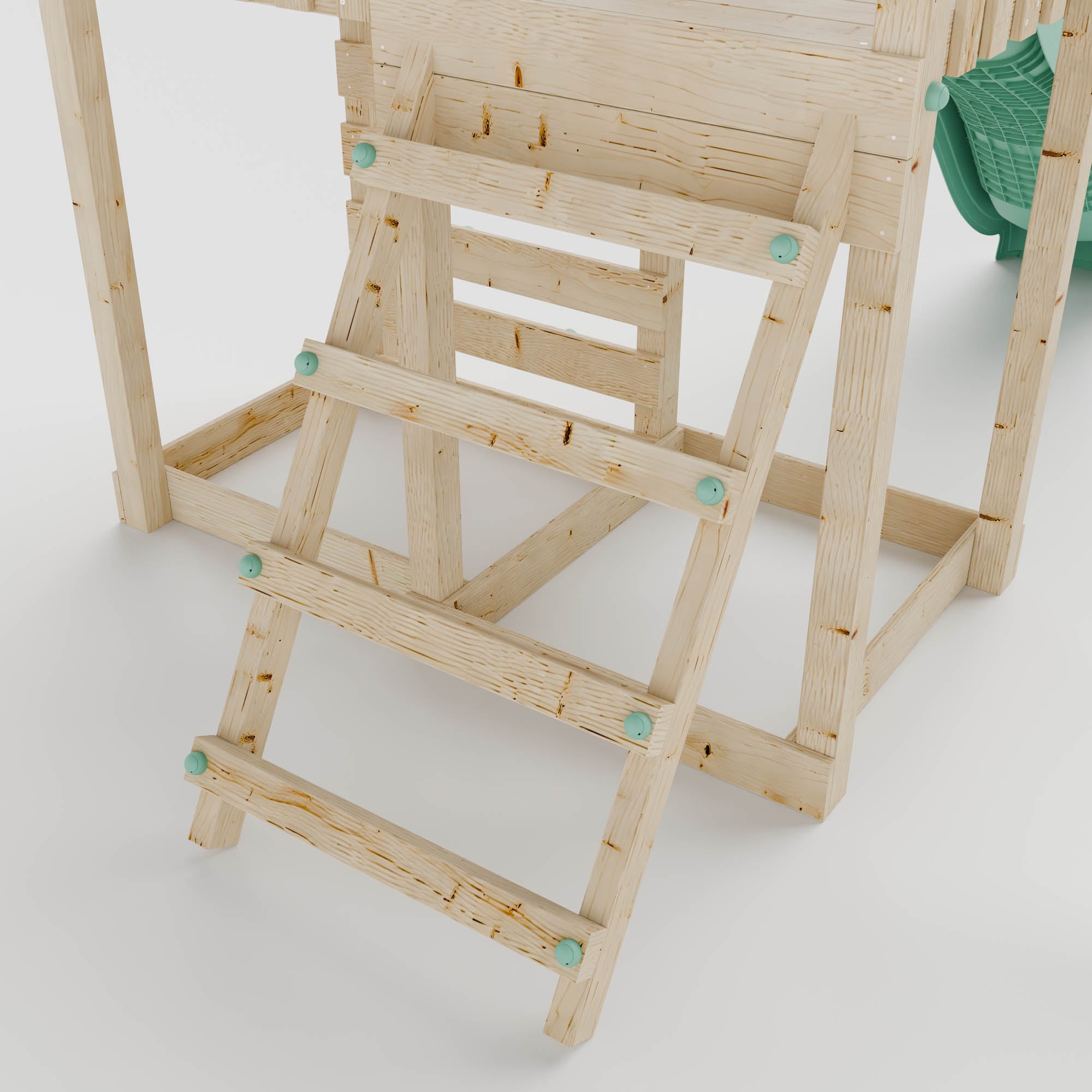 Climbing Frame With Extension & Double Swing - Thristlethorne Trail IV