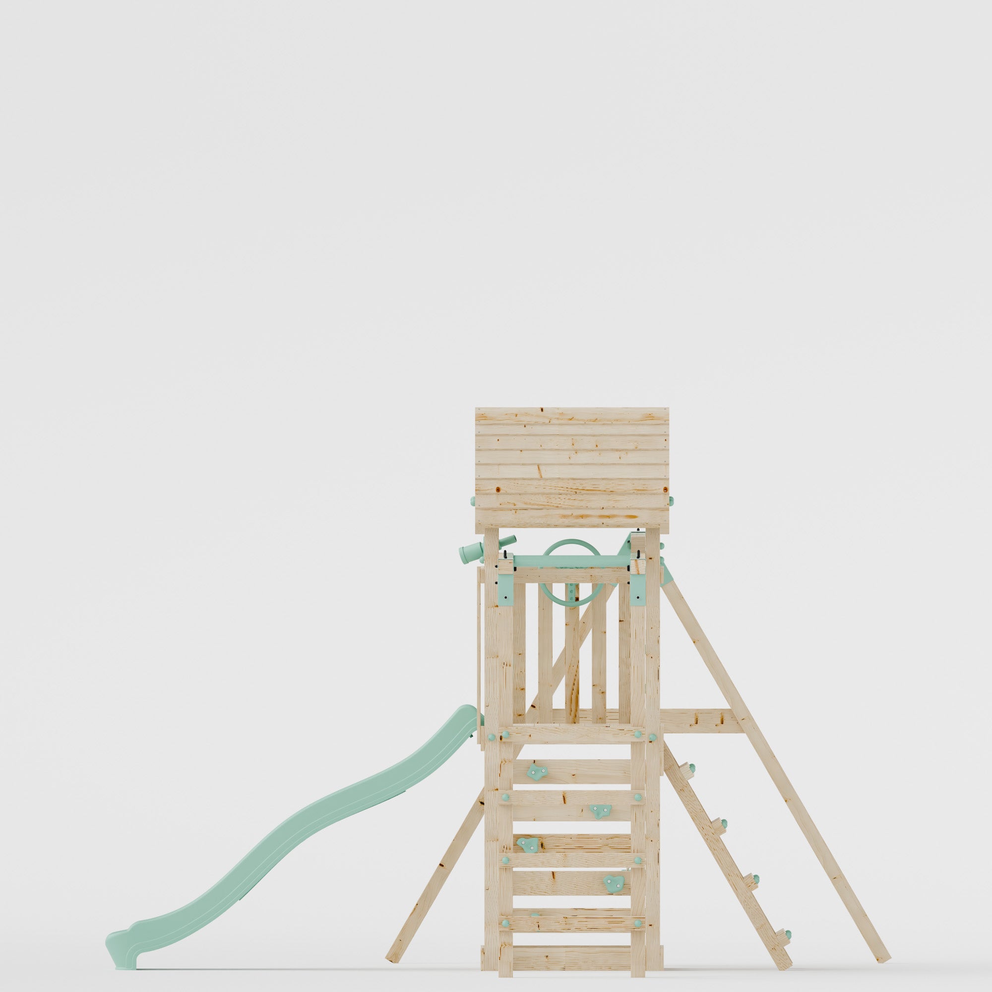 Climbing Frame With Single Swing & Monkey Bars - Bramblewick Forest III