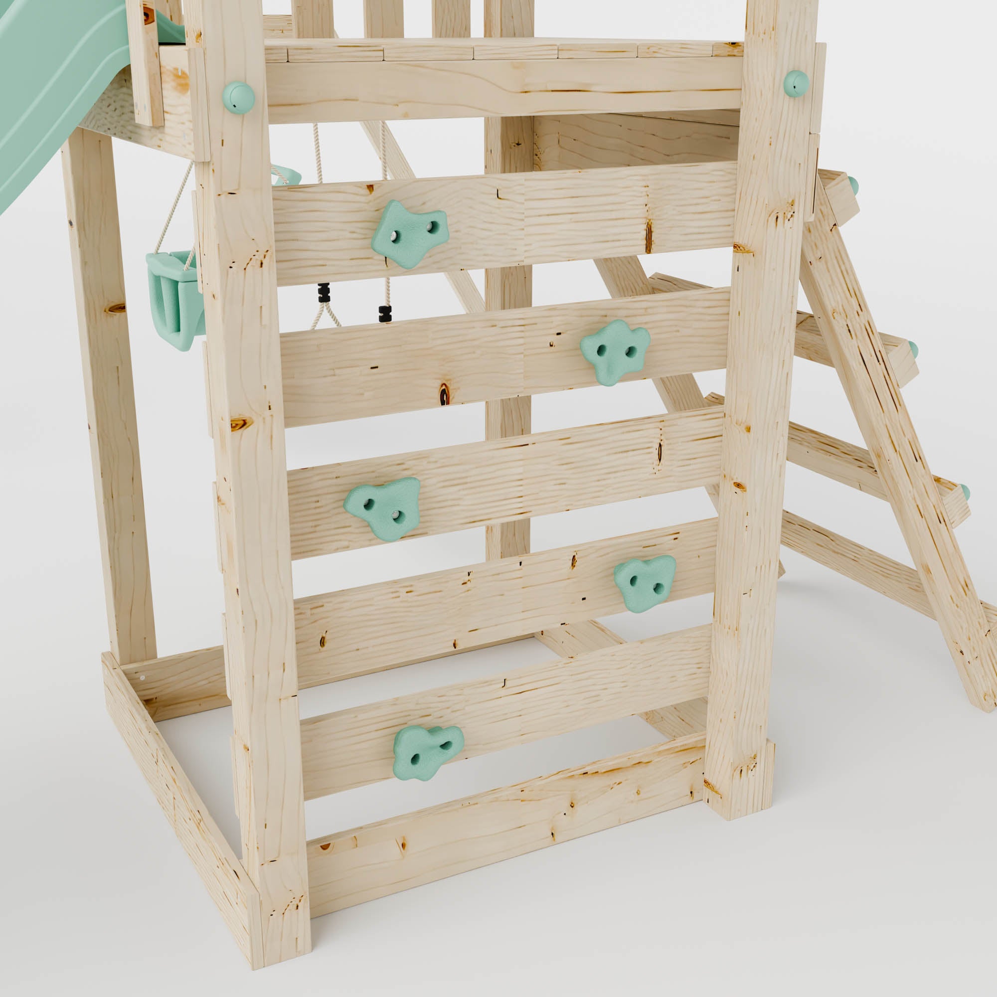 Climbing Frame With Double Swing - Eldertree Forest IV