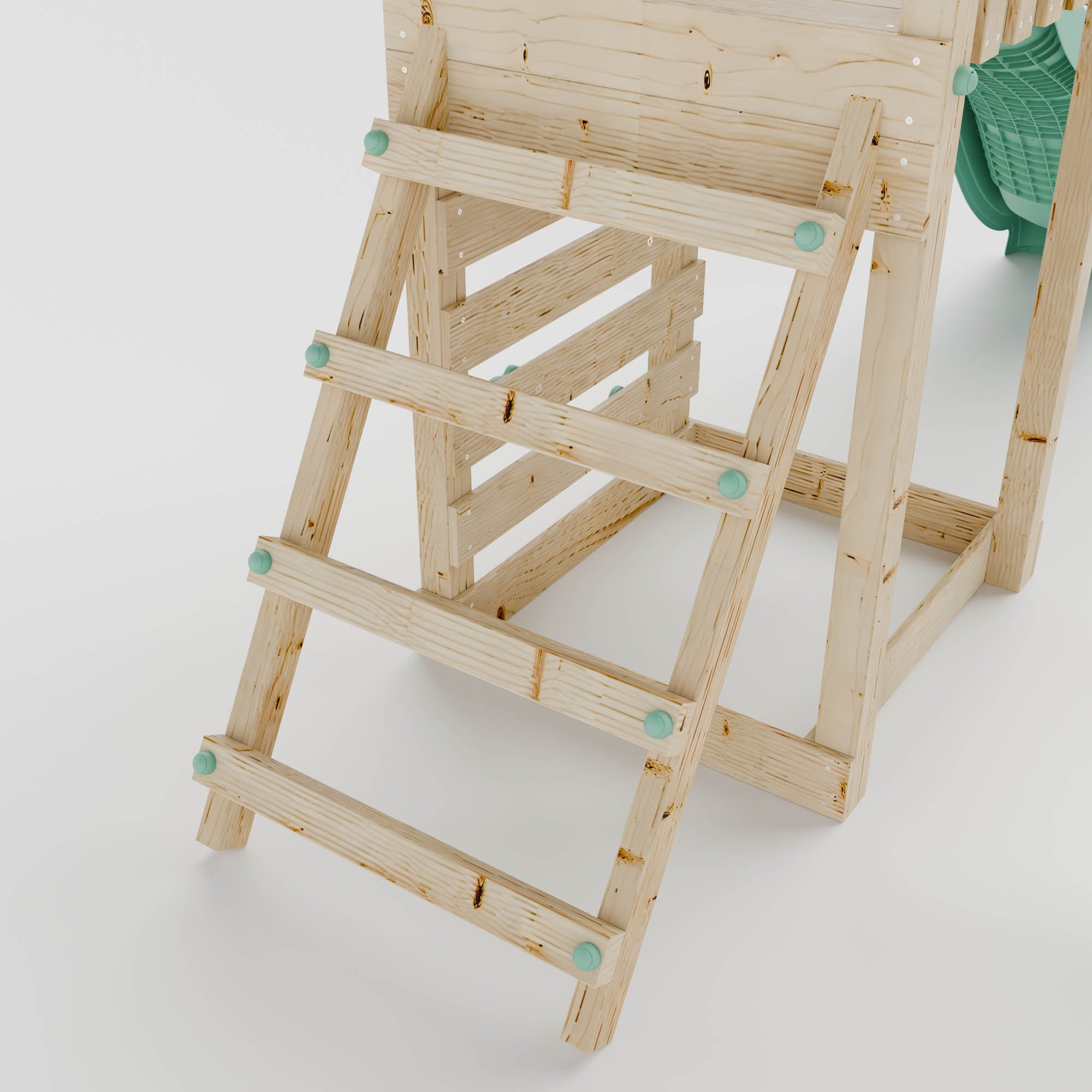 Climbing Frame With Single Swing & Climbing Wall - Eldertree Forest V