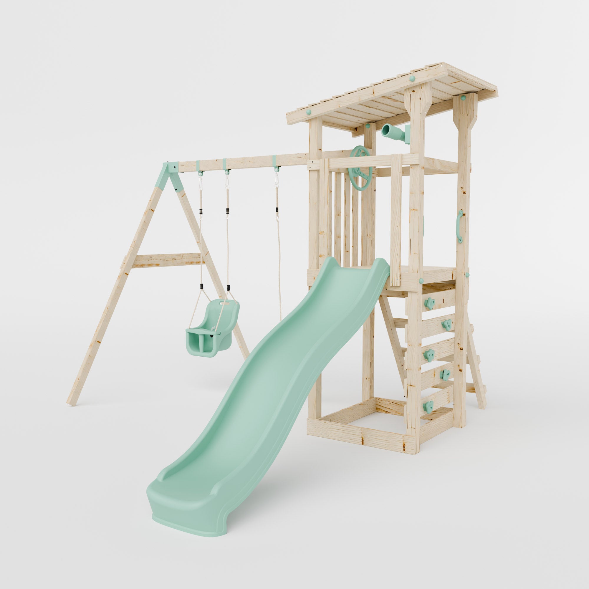 Climbing Frame with Double Swing - Willow Way VIII