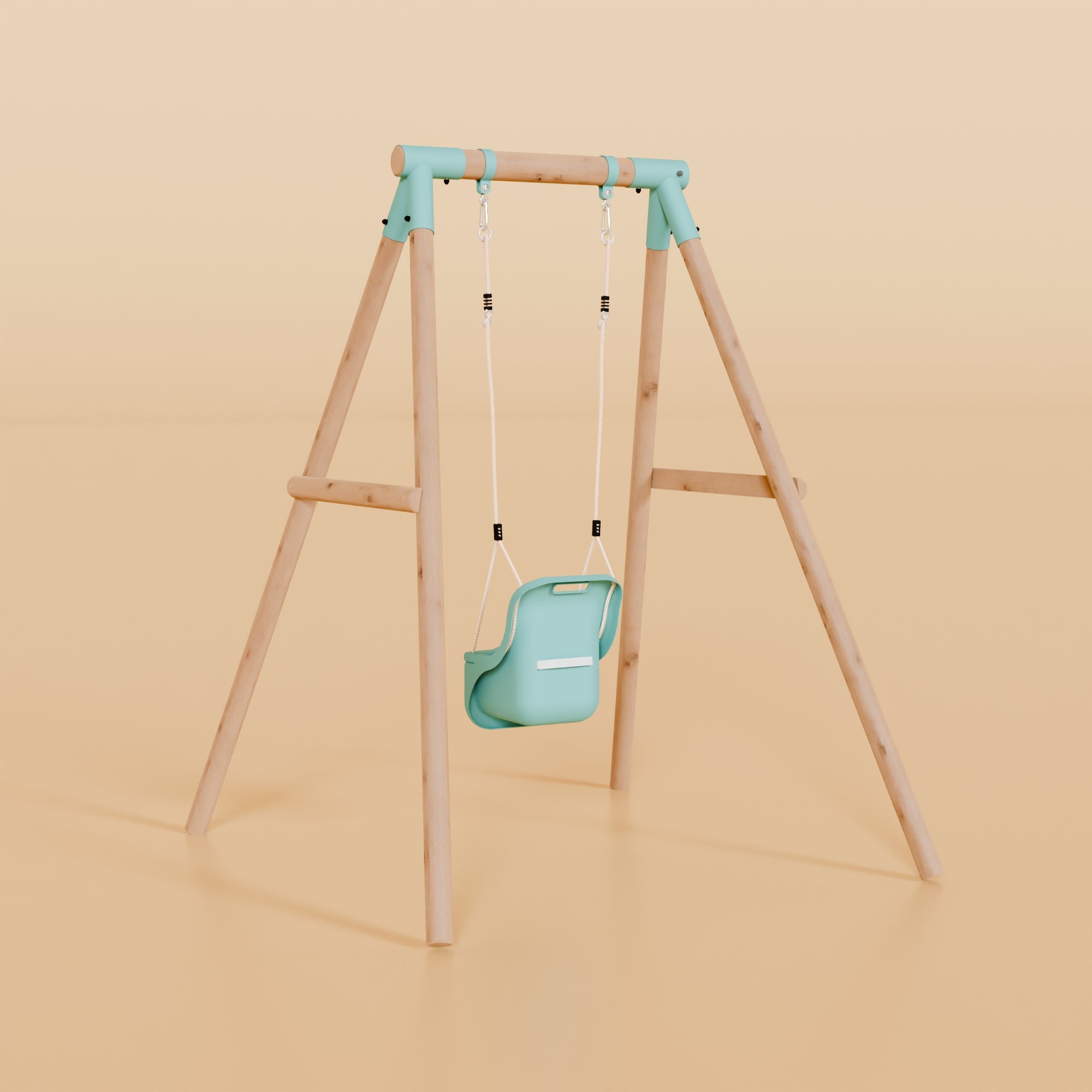 Single Wooden Baby Swing - Evergreen II