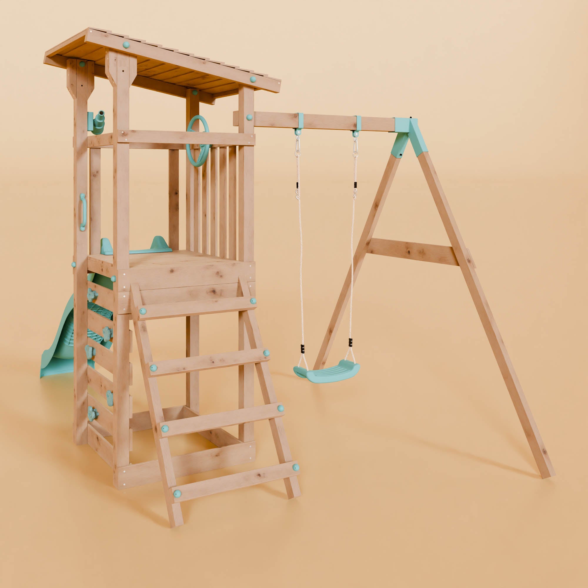 Climbing Frame With Single Swing - Willow Way
