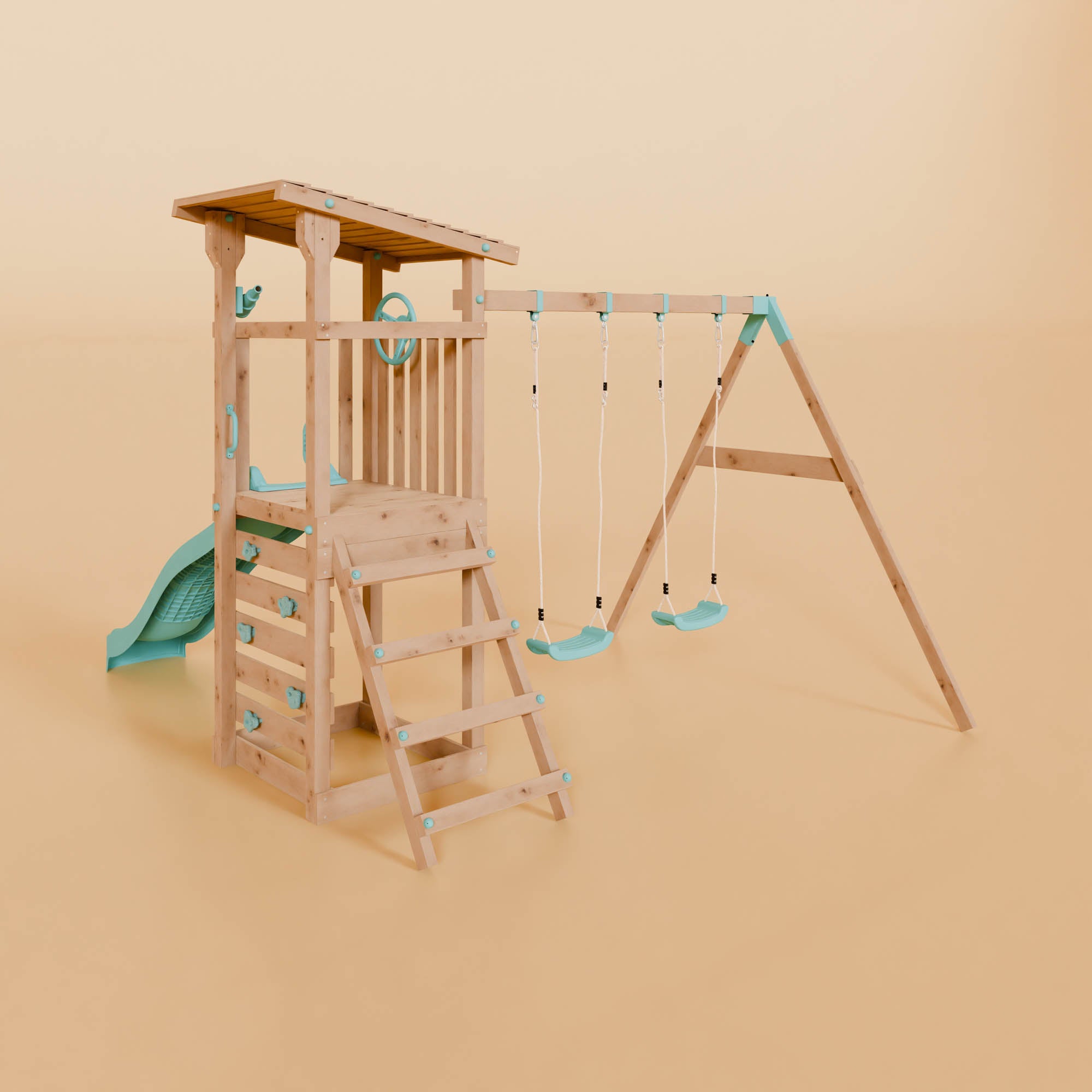 Climbing Frame With Double Swing - Willow Way