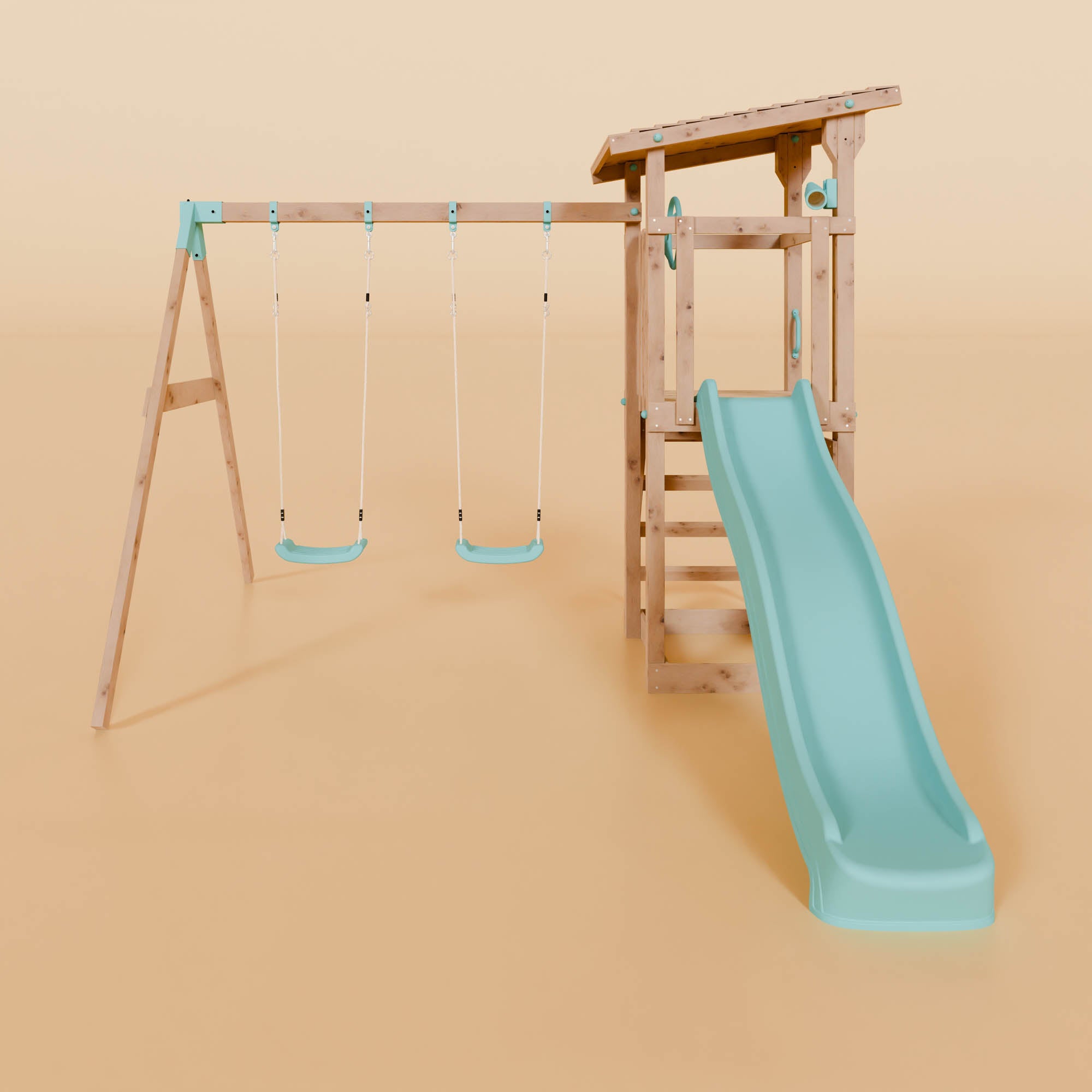 Climbing Frame With Double Swing - Willow Way