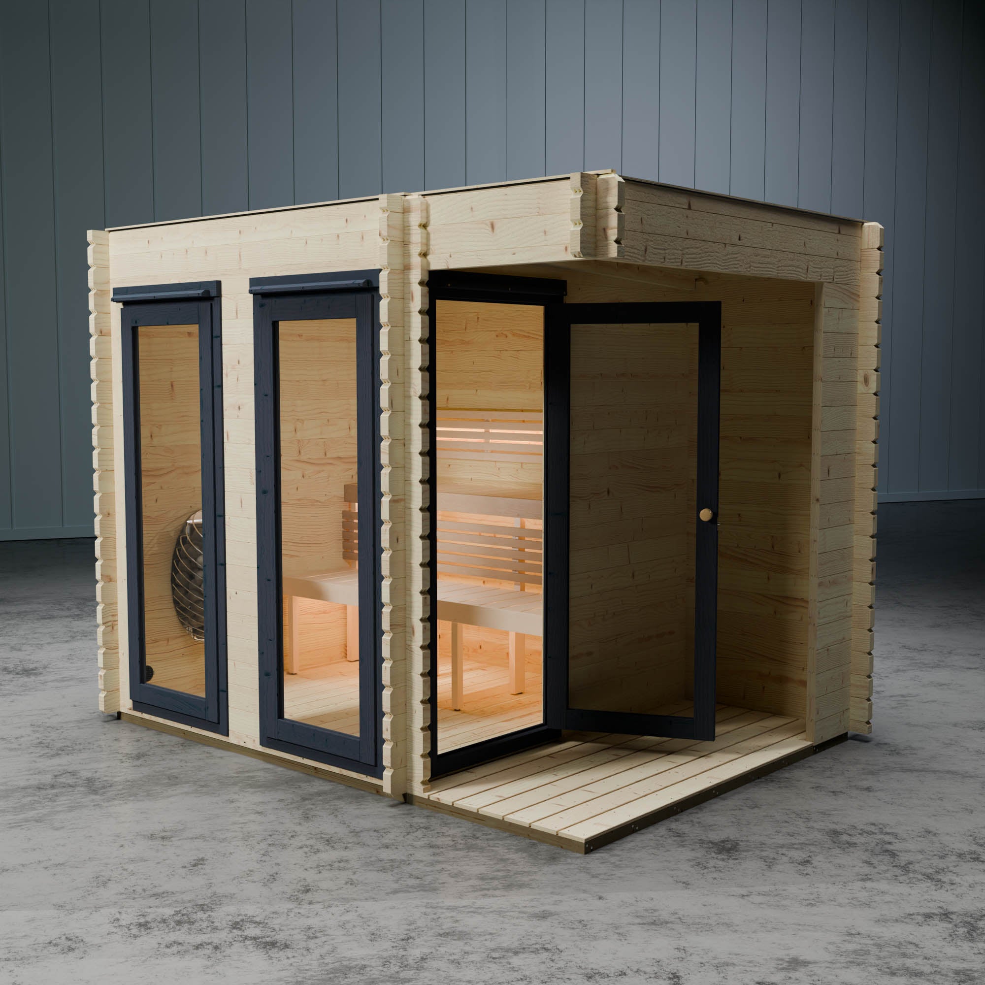 Novi Outdoor Sauna With Small Veranda