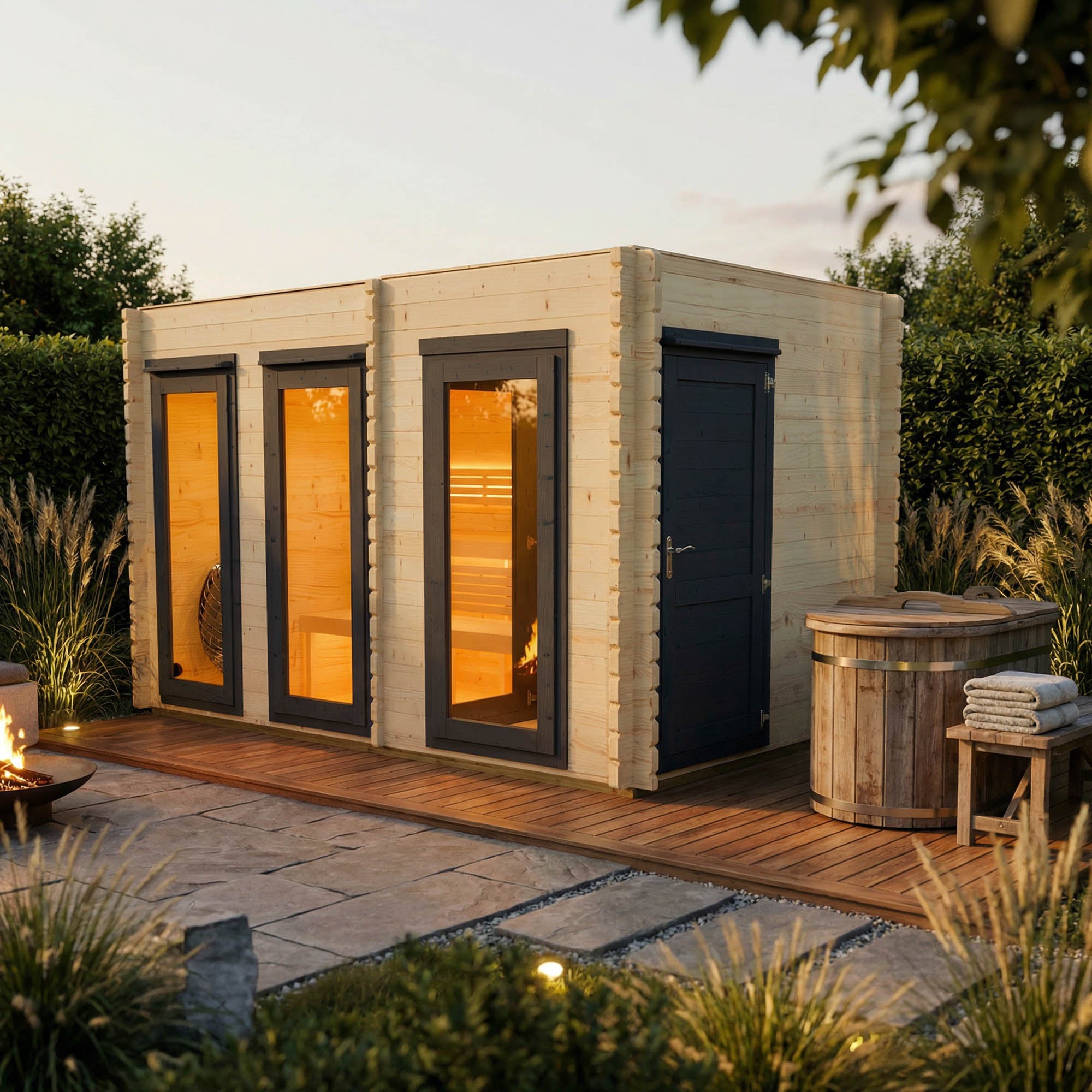 Novi Outdoor Sauna With Changing Room