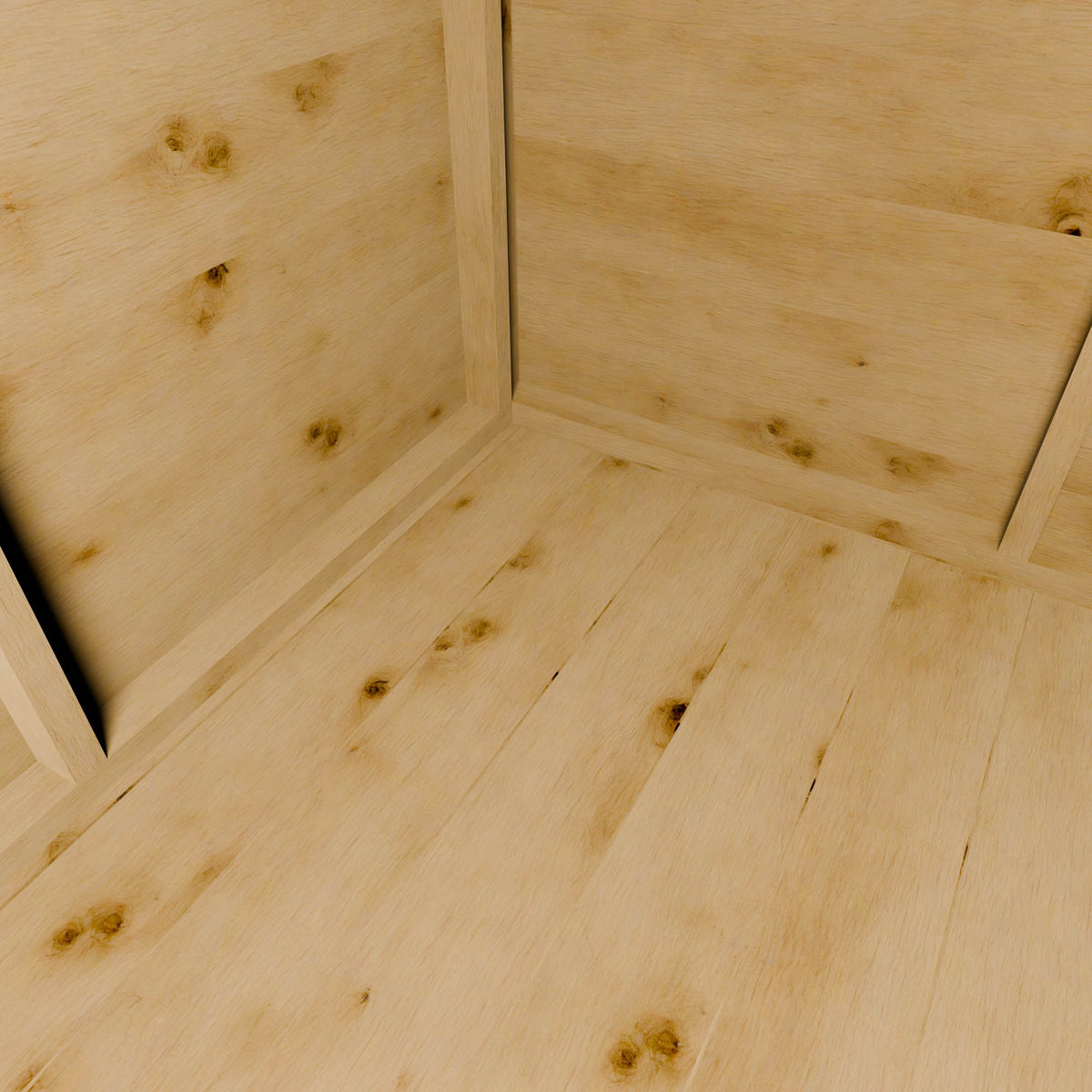 Close-up of a wooden floor with visible grain and knots