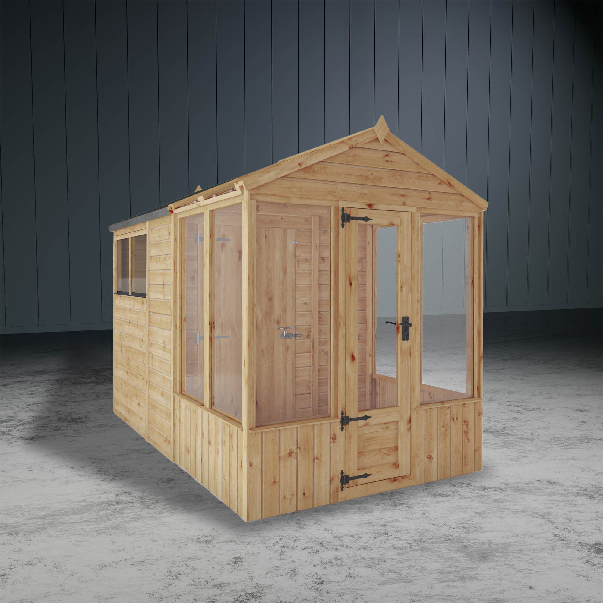 Woodsman Combi Greenhouse with Shed