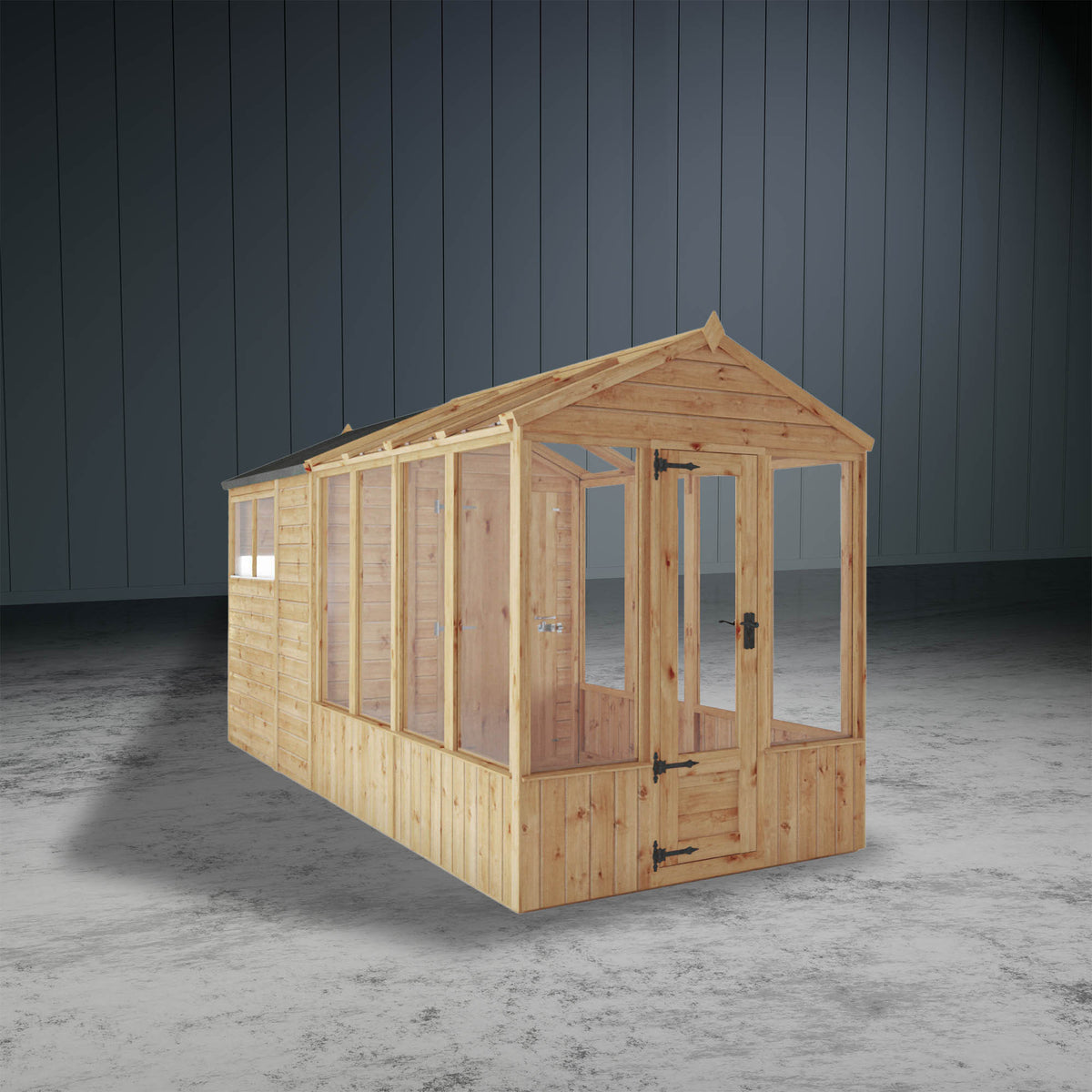 Woodsman Combi Greenhouse with Shed