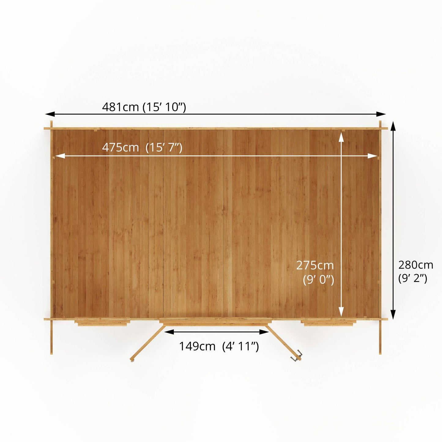 The 5m x 3m Sparrow Log Cabin