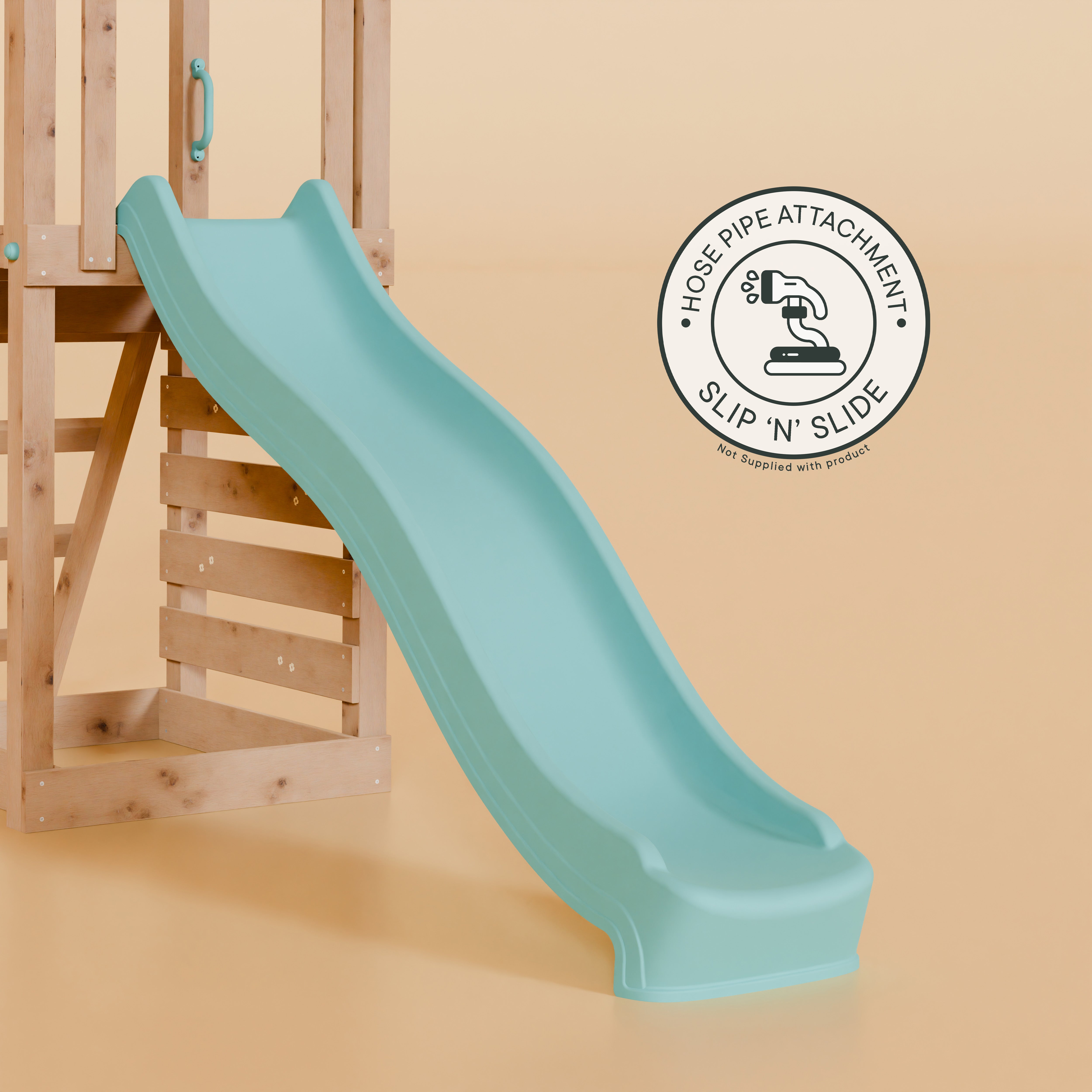 Extended Climbing Frame With Step Up, Single Swing & Climbing Wall - Maplewood V